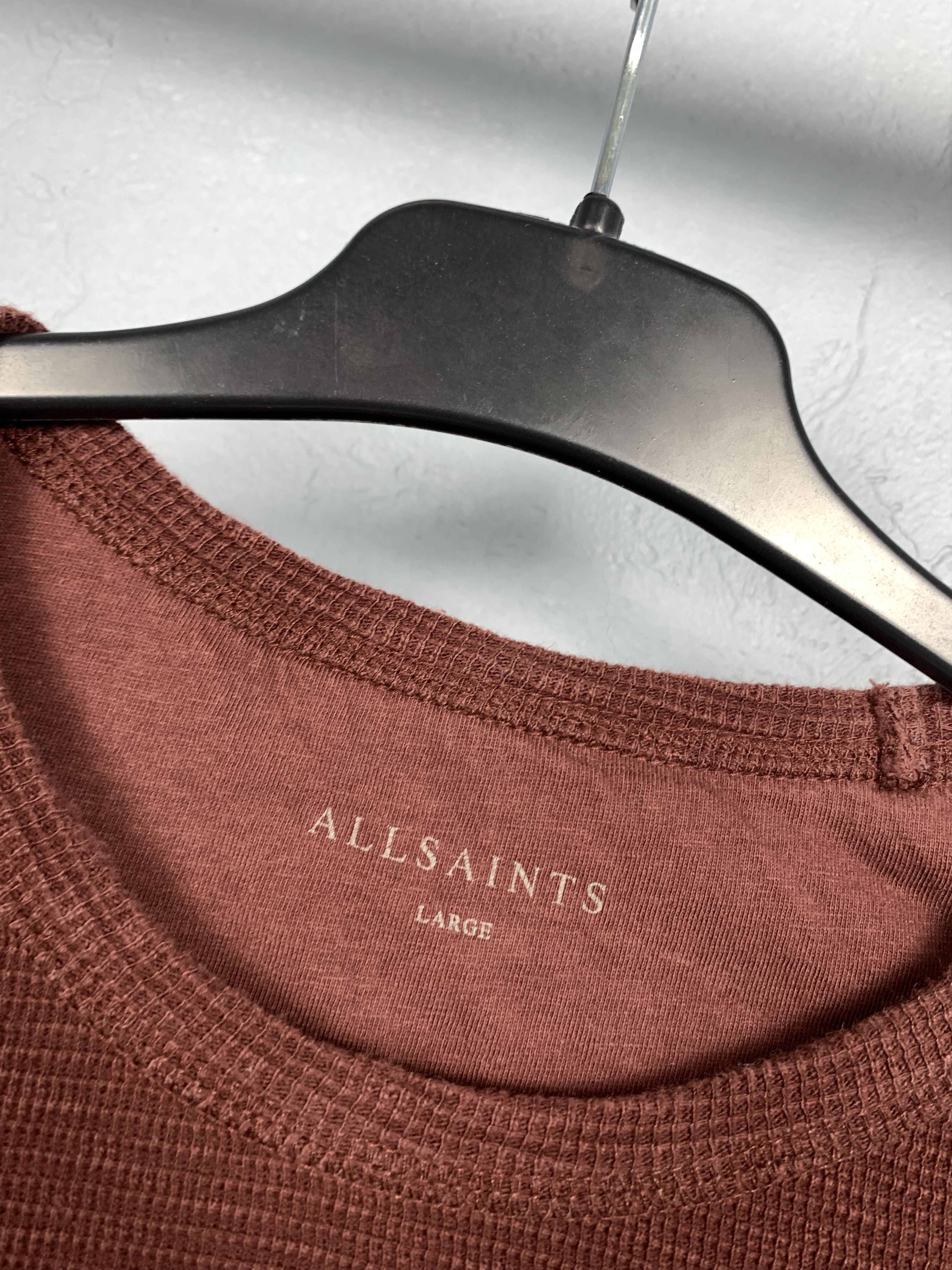 Allsaints Allsaints Vintage Mens Cotton Ribbed Thin Sweater Size US L / EU 52-54 / 3 - 3 Thumbnail