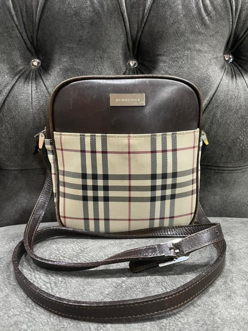Authentic Vintage Burberry Nova Check Crossbody Shoulder Bag