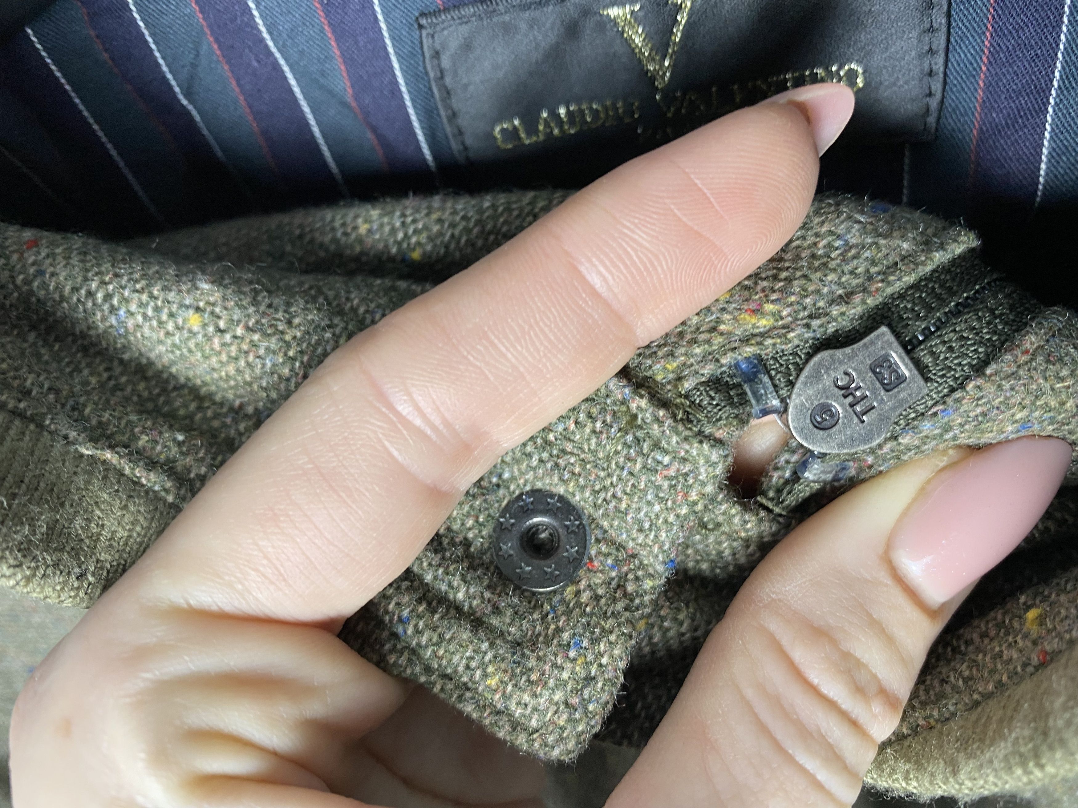 Valentino Claudio Valentino 90s Vintage Mens Wool Jacket Size US M / EU 48-50 / 2 - 4 Thumbnail