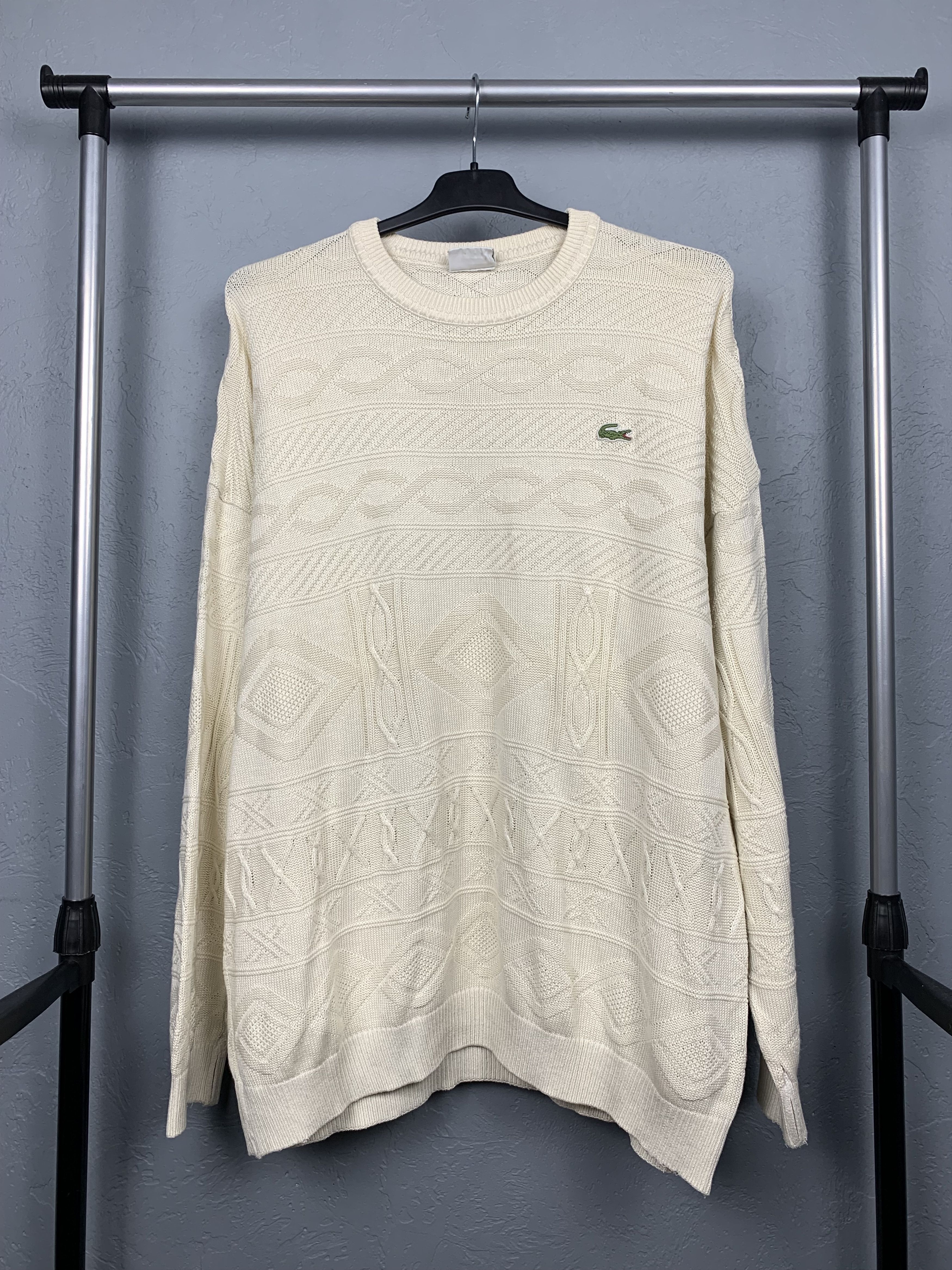 Lacoste Lacoste Vintage Mens Knit Sweater Made in France Knitwear Size US XL / EU 56 / 4 - 1 Thumbnail