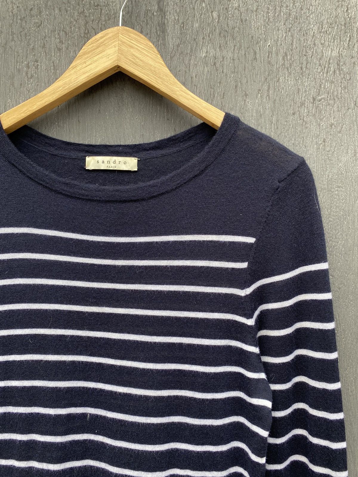 Sandro Sandro Striped wool light sweater size S/M Size US S / EU 44-46 / 1 - 2 Thumbnail