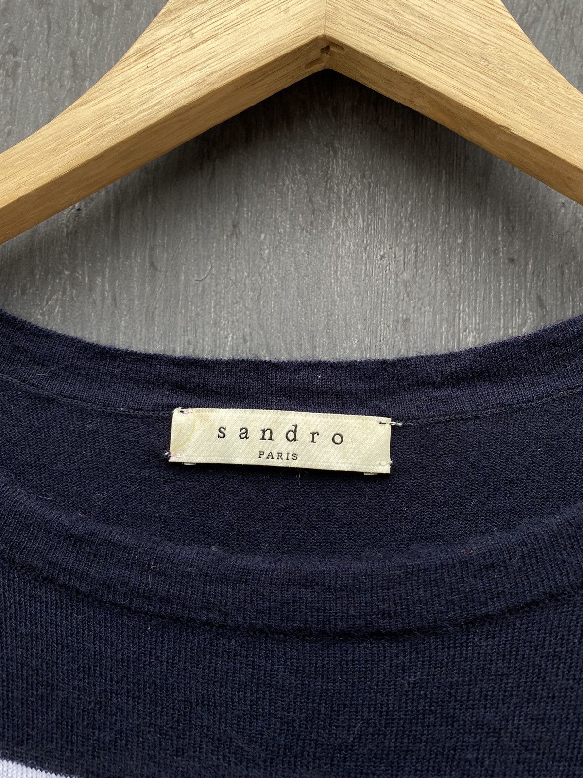Sandro Sandro Striped wool light sweater size S/M Size US S / EU 44-46 / 1 - 3 Thumbnail