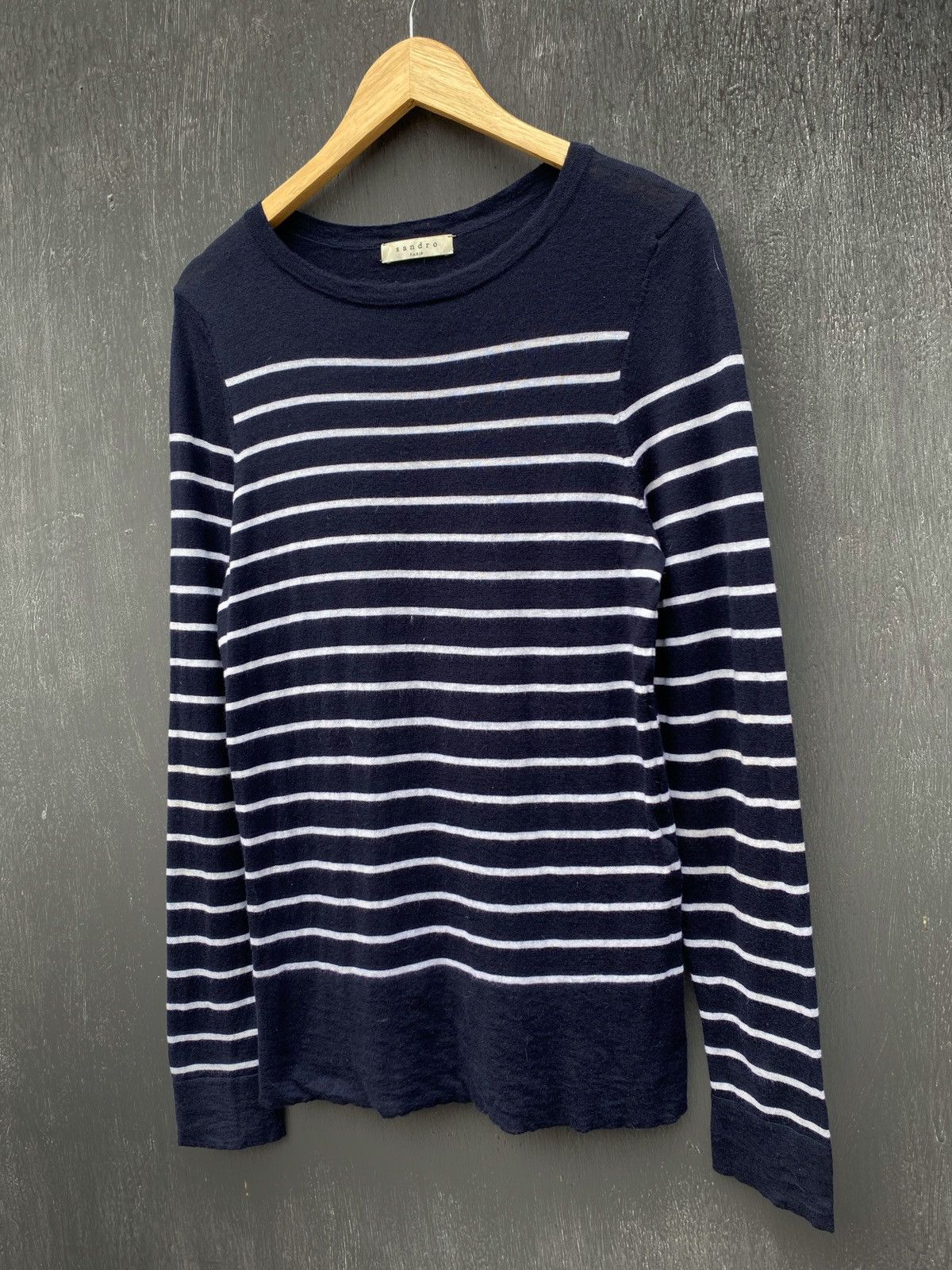 Sandro Sandro Striped wool light sweater size S/M Size US S / EU 44-46 / 1 - 1 Thumbnail