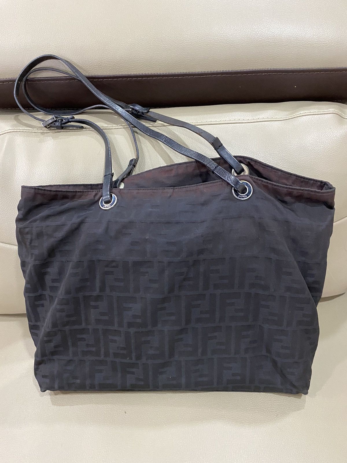 Fendi Authentic Fendi Zucca Monogram Tote Shoulder Bag Size ONE SIZE - 2 Thumbnail