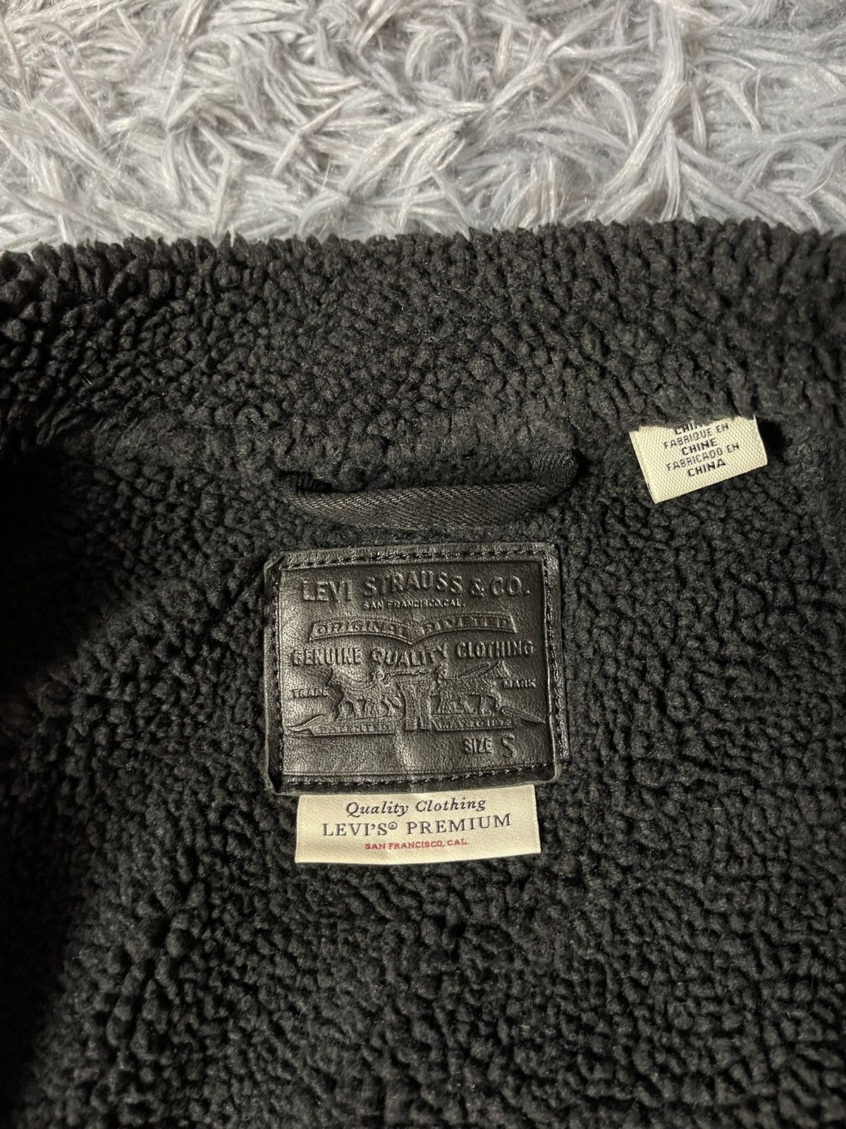 Cowboy Equipment × Levi's Levi’s black Sherpa denim jacket Size S / US 4 / IT 40 - 4 Thumbnail