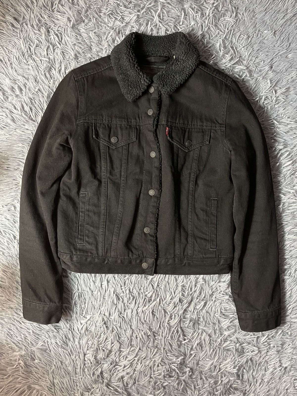 Cowboy Equipment × Levi's Levi’s black Sherpa denim jacket Size S / US 4 / IT 40 - 1 Thumbnail