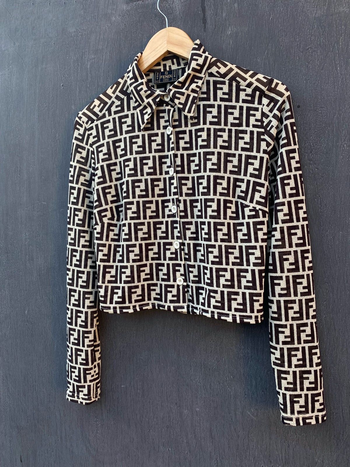 Fendi × Vintage Fendi Roma Set shirt tank top size 46 made in Italy Size US S / EU 44-46 / 1 - 2 Thumbnail