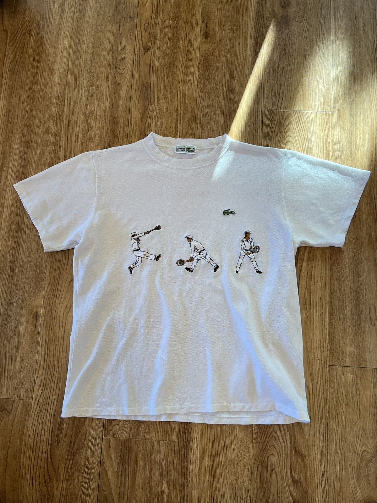 Lacoste × Vintage Rare Vintage Lacoste Tennis Tee Shirt Size US M / EU 48-50 / 2 - 2 Thumbnail