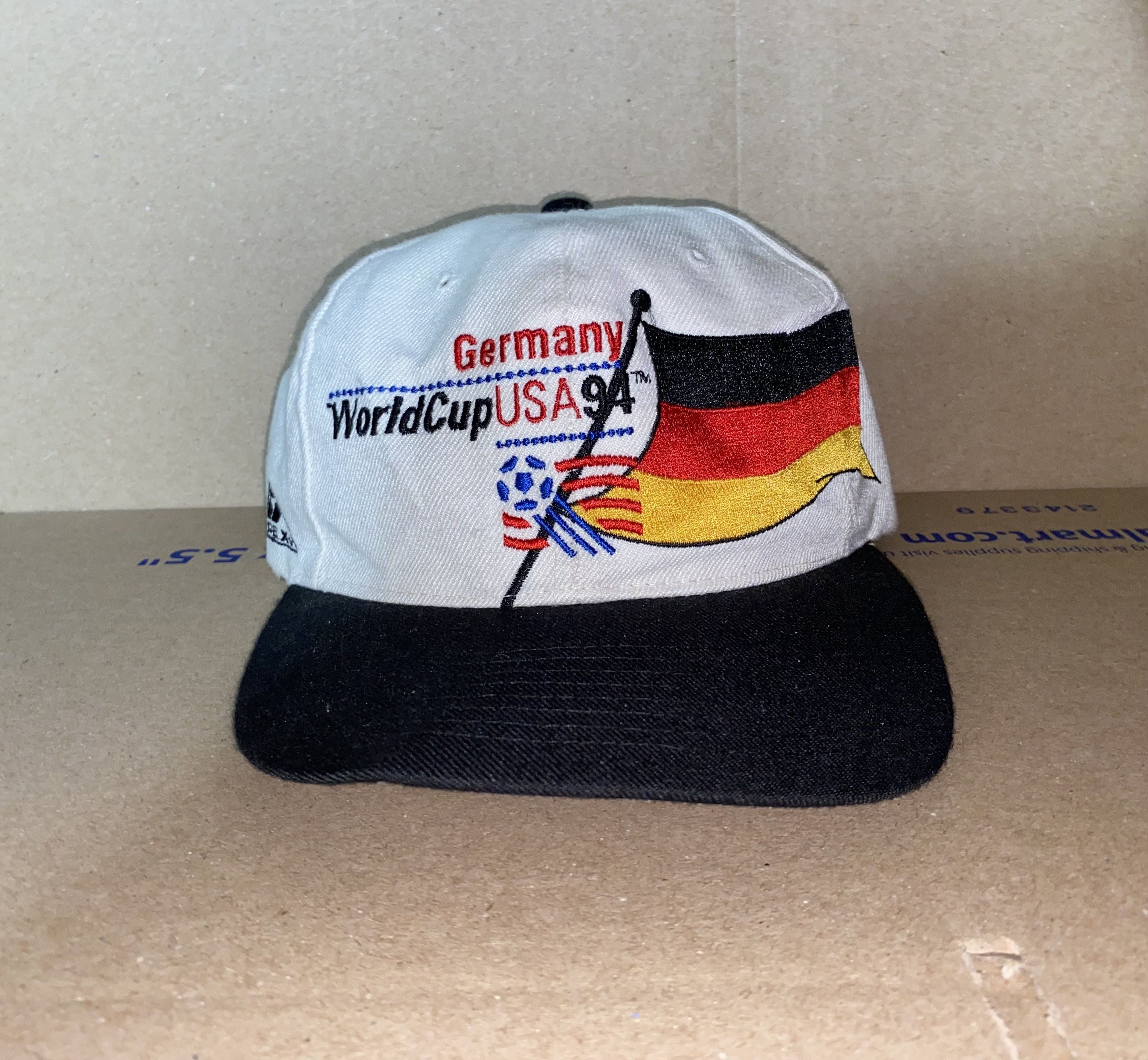 Vintage GERMANY flag World Cup 1994 Soccer APEX Snapback Hat Cap 94 ...