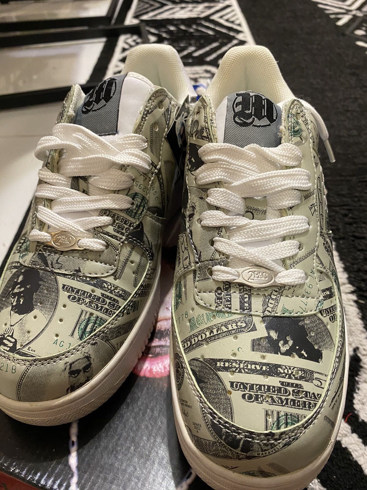 Makaveli × Rap Tees × Vintage Vintage Air Force 1 low dolar 2 pac Shakur grail skate Size US 6 / IT 36 - 3 Thumbnail