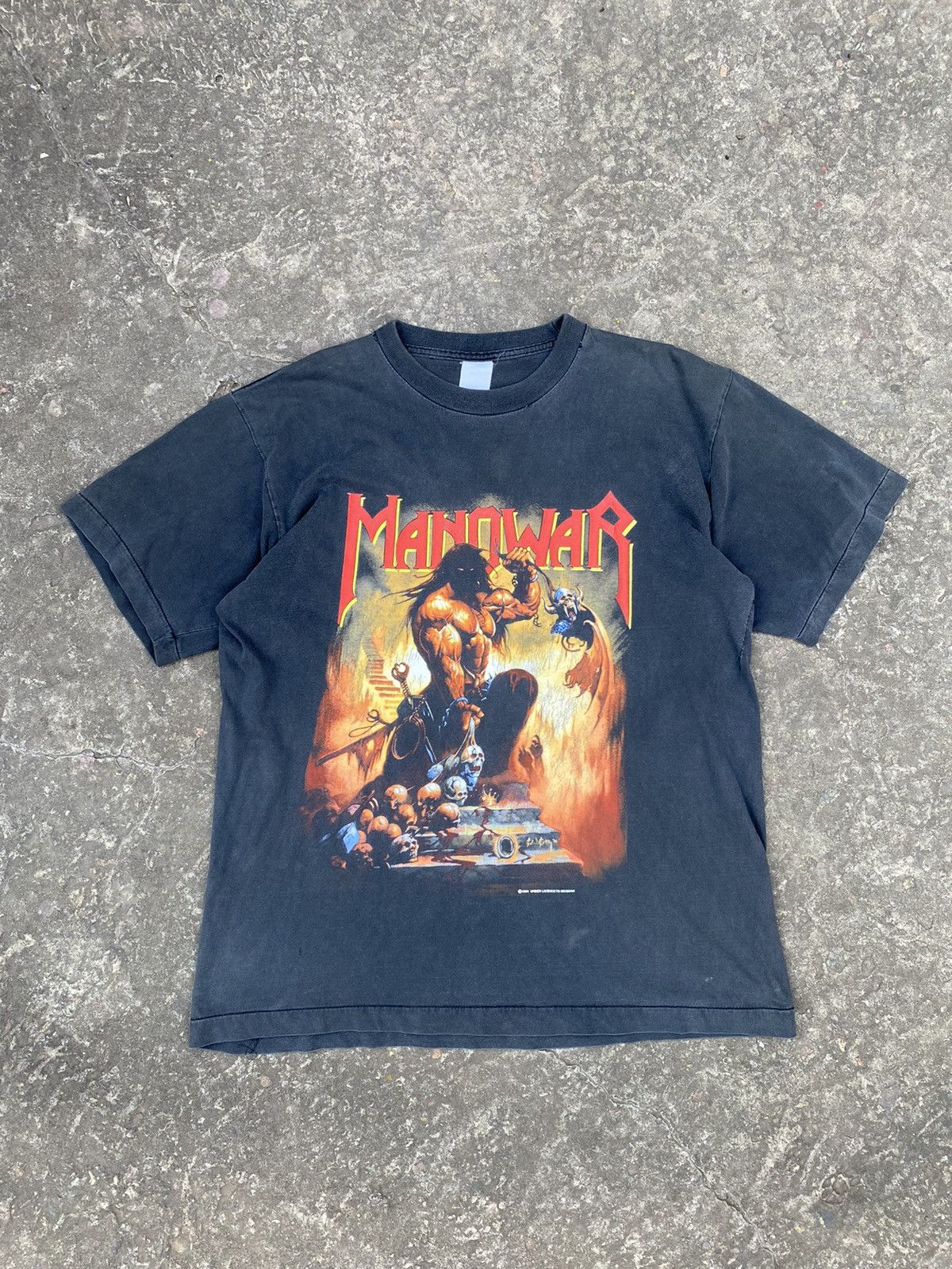 Band Tees Manowar Vintage 1994 Agony And Ecstasy t shirt size XL RARE Size US L / EU 52-54 / 3 - 1 Thumbnail