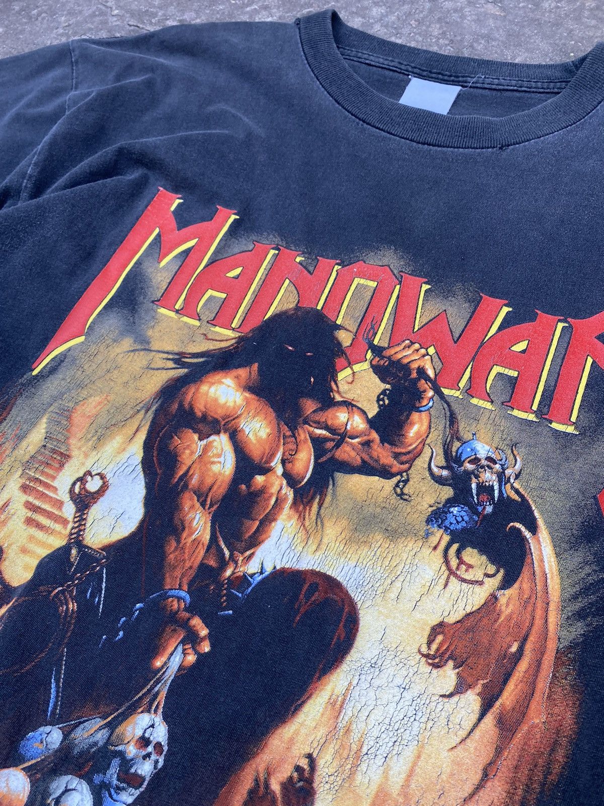 Band Tees Manowar Vintage 1994 Agony And Ecstasy t shirt size XL RARE Size US L / EU 52-54 / 3 - 5 Thumbnail