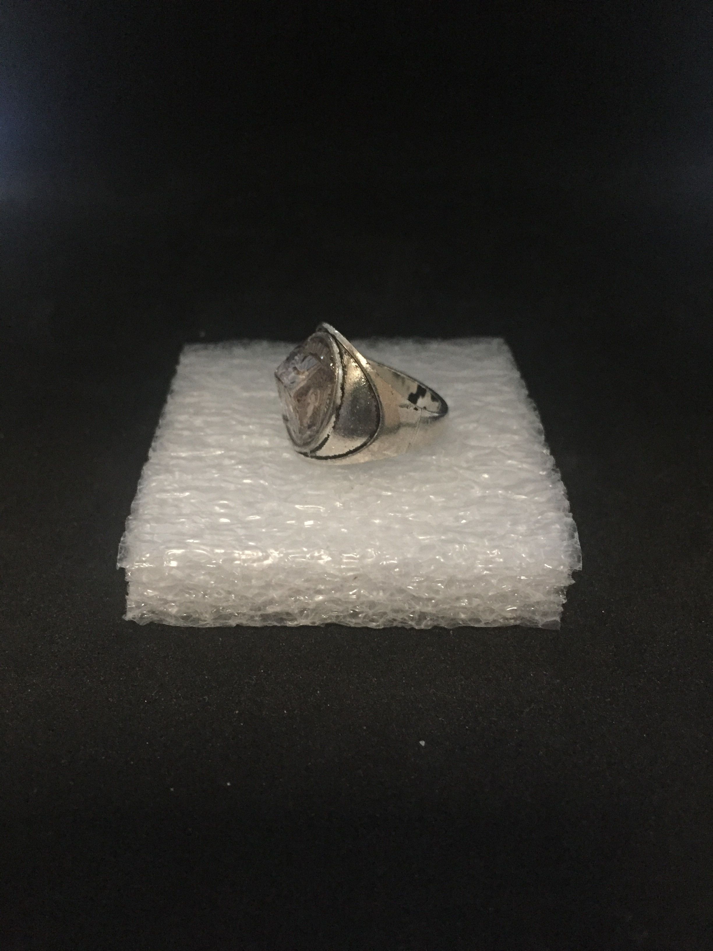 Handmade Rose Gold Crystal Tibetan silver ring - Size 7.25 Size ONE SIZE - 2 Thumbnail