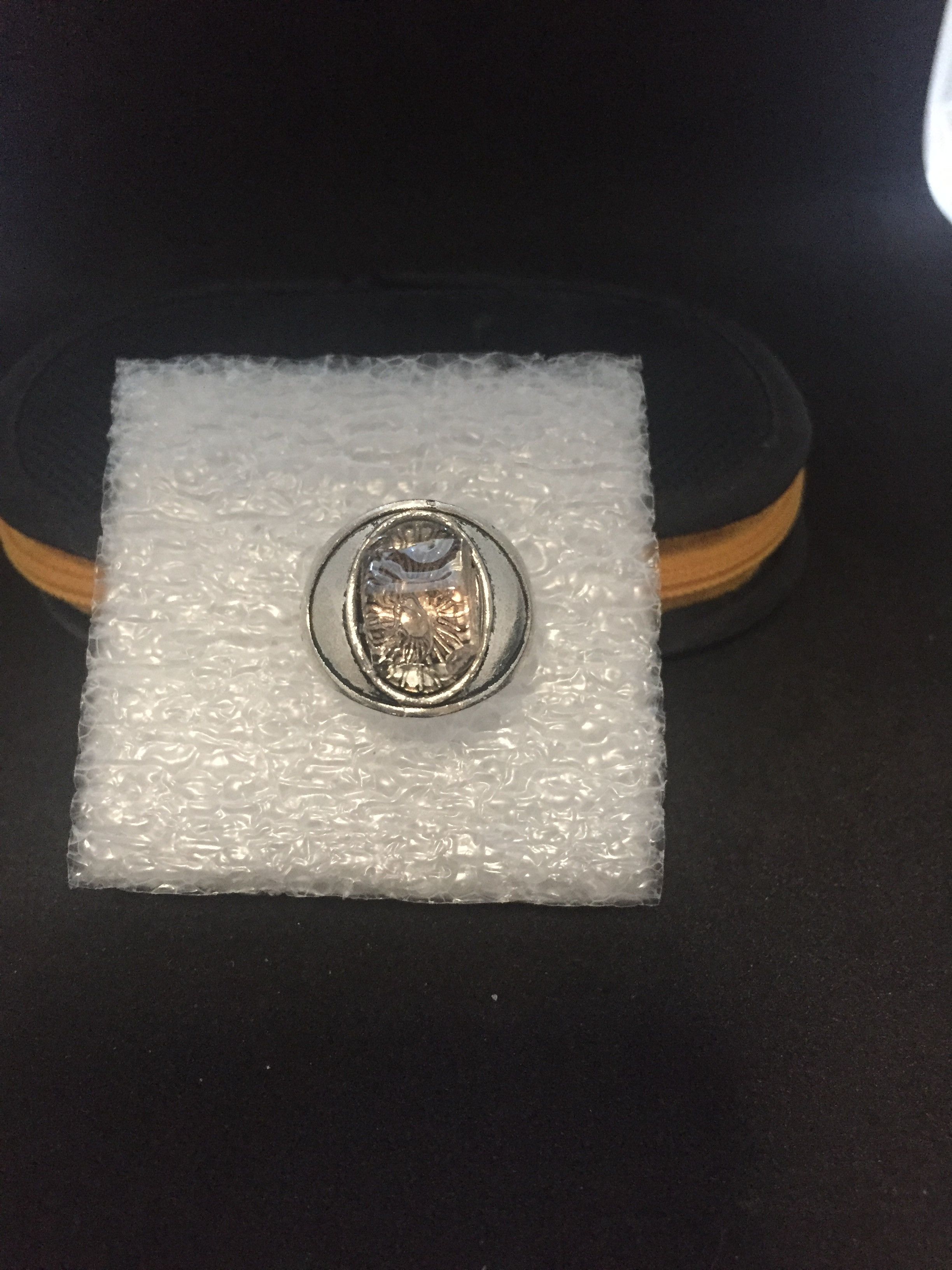 Handmade Rose Gold Crystal Tibetan silver ring - Size 7.25 Size ONE SIZE - 1 Thumbnail