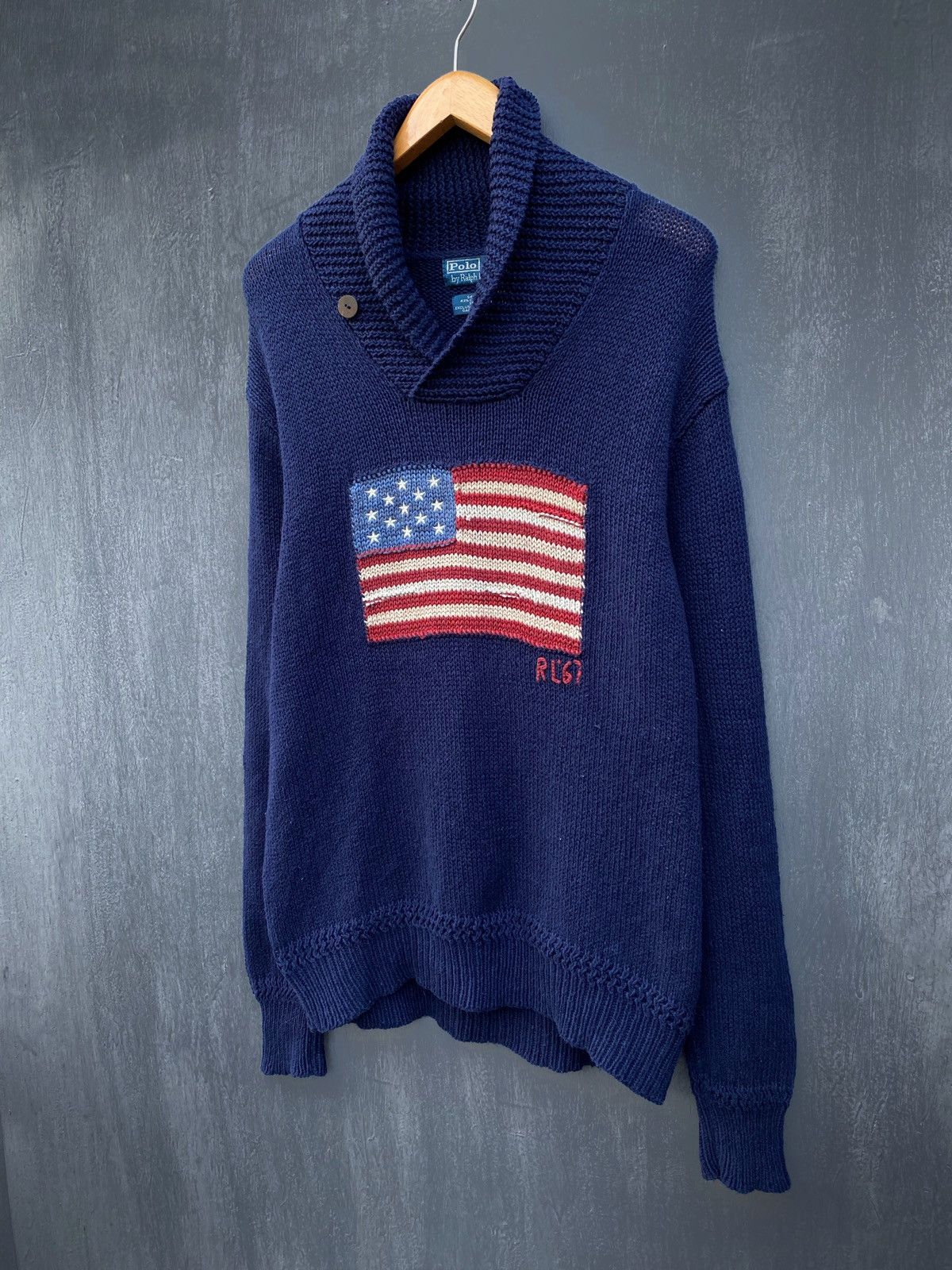 Polo Ralph Lauren Polo Ralph Lauren Vintage Flag knitted sweater size XL Size US XL / EU 56 / 4 - 1 Thumbnail