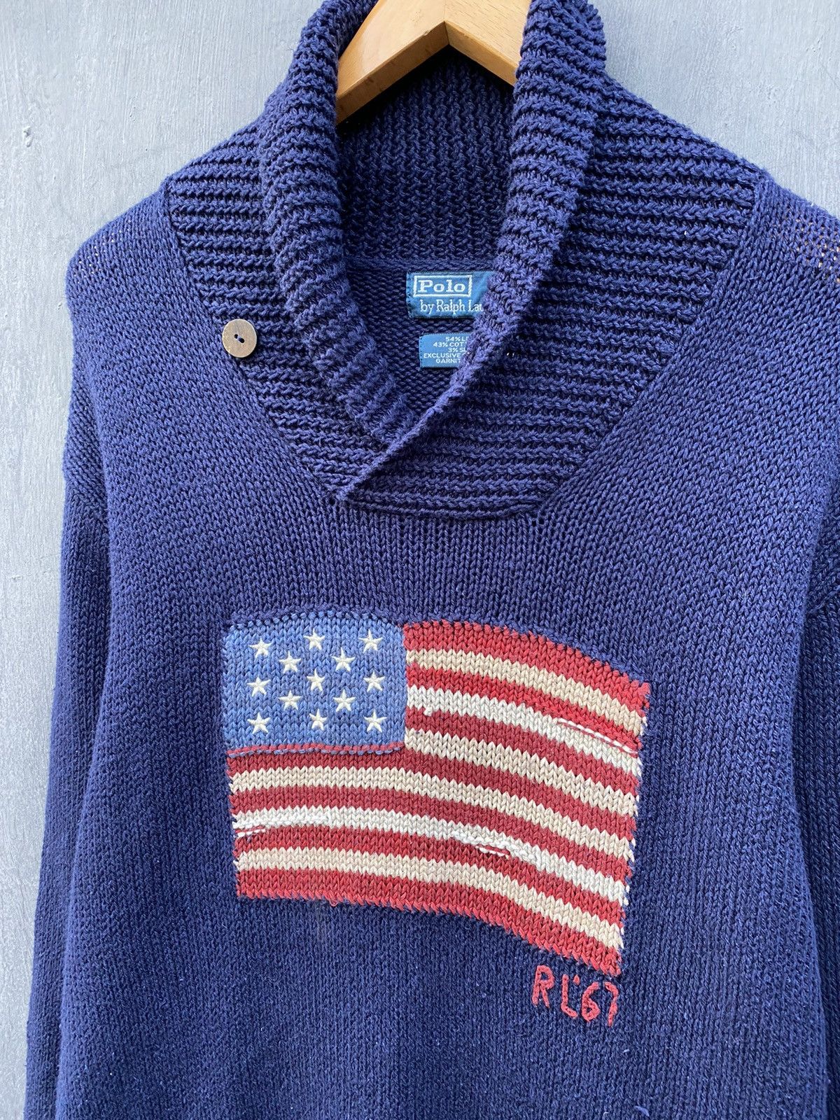Polo Ralph Lauren Polo Ralph Lauren Vintage Flag knitted sweater size XL Size US XL / EU 56 / 4 - 2 Thumbnail