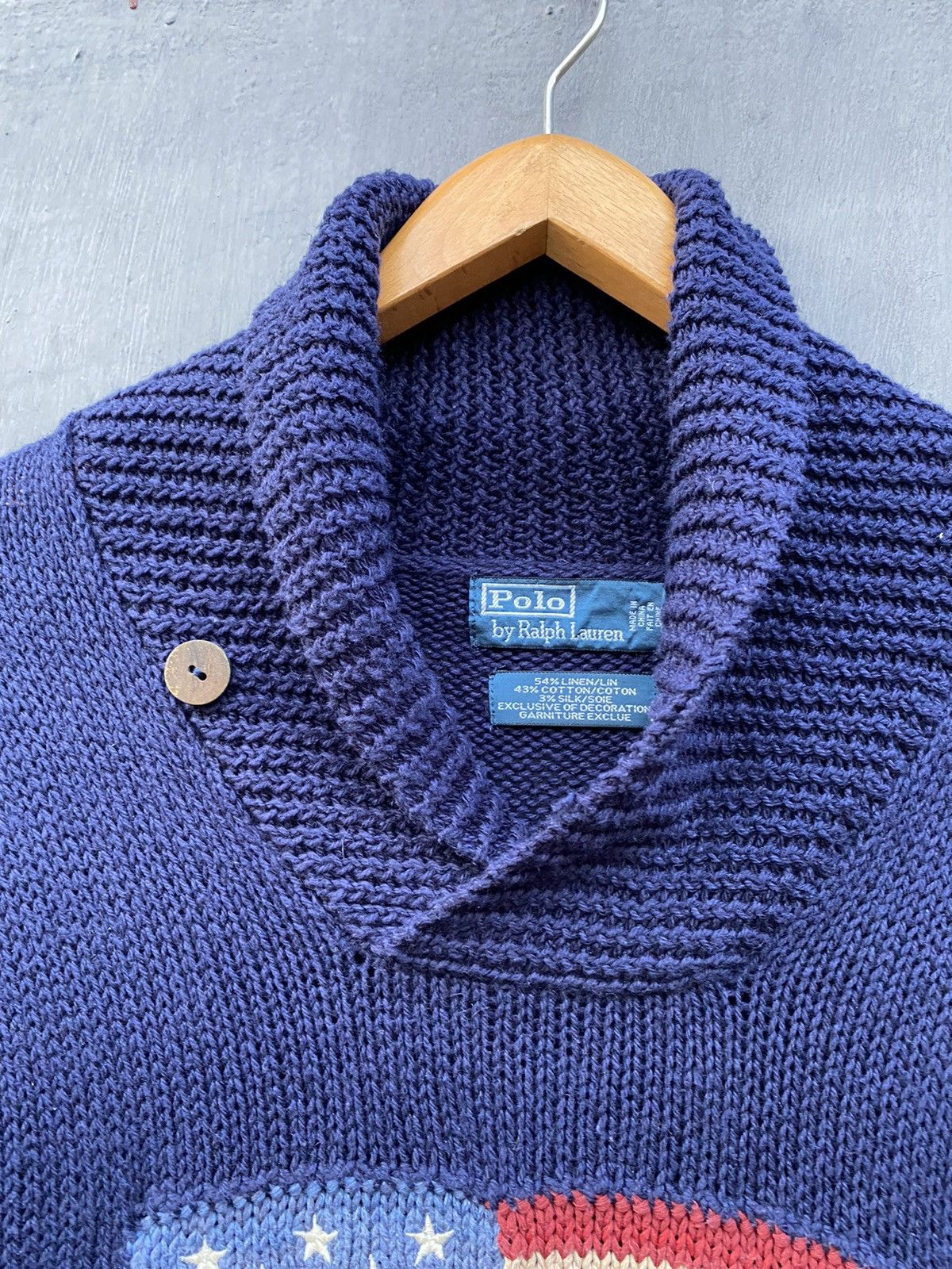 Polo Ralph Lauren Polo Ralph Lauren Vintage Flag knitted sweater size XL Size US XL / EU 56 / 4 - 5 Thumbnail