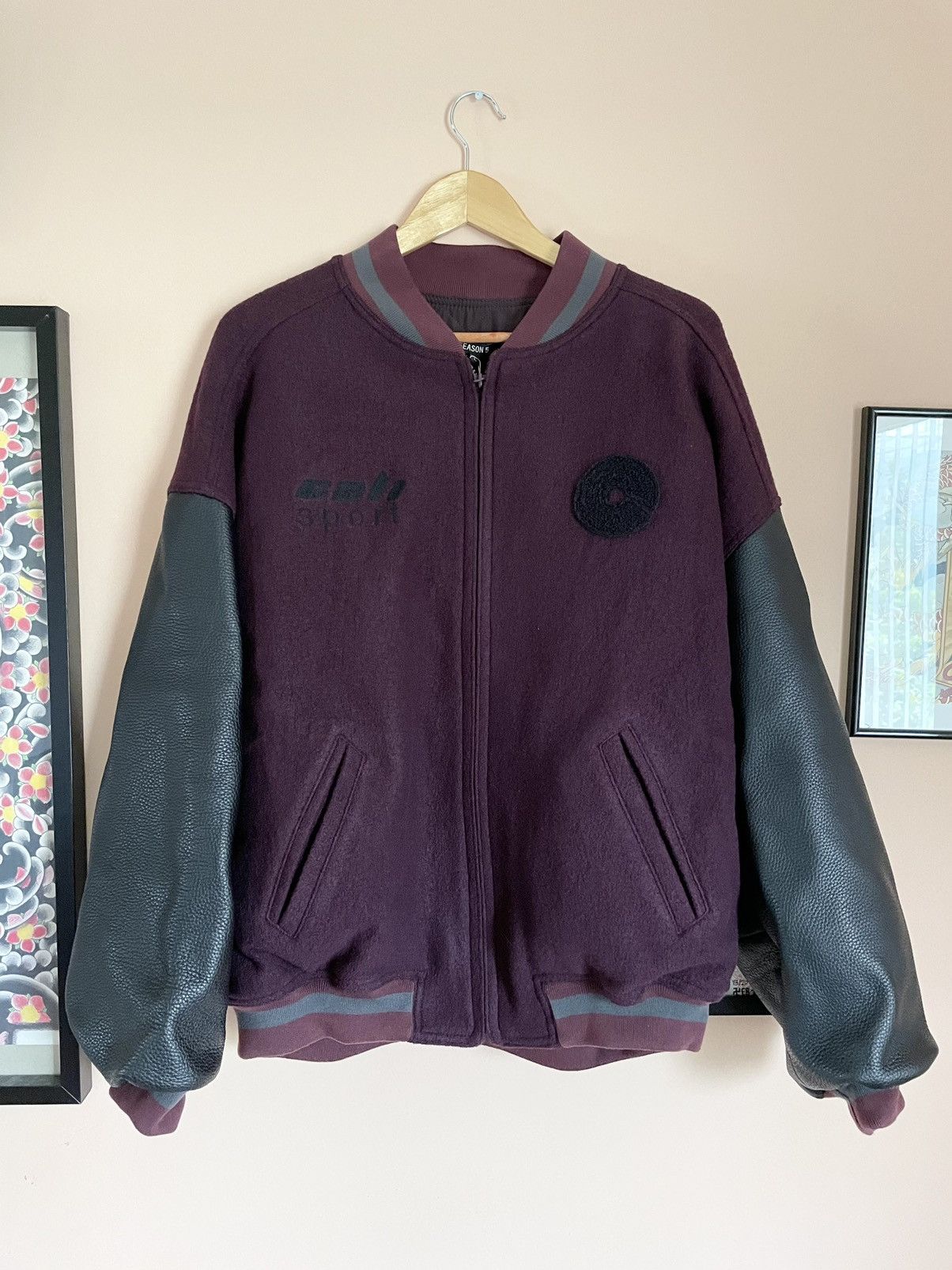 Yeezy Yeezy Season 5 Oversize Wool leather bomber college jacket Size US L / EU 52-54 / 3 - 2 Thumbnail