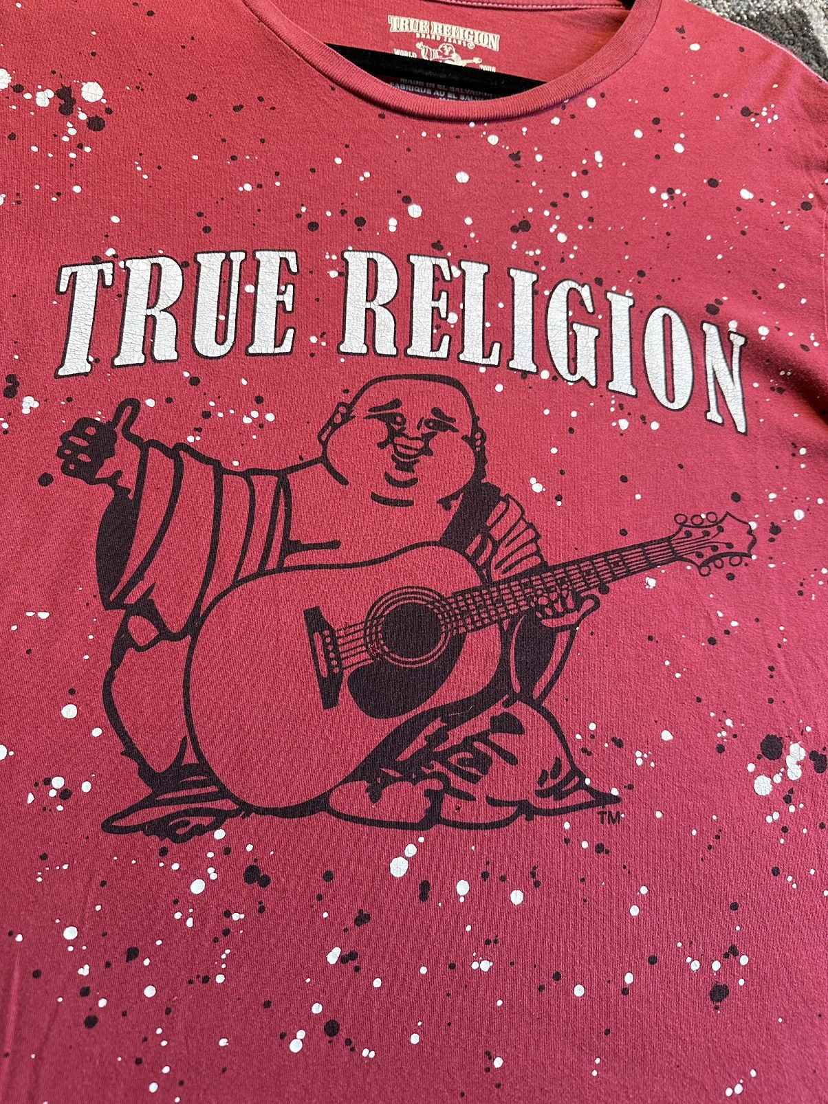 True Religion × Vintage Rare💥True Religion Big Logo Splatter Painter T-Shirt vintage Size US M / EU 48-50 / 2 - 3 Thumbnail