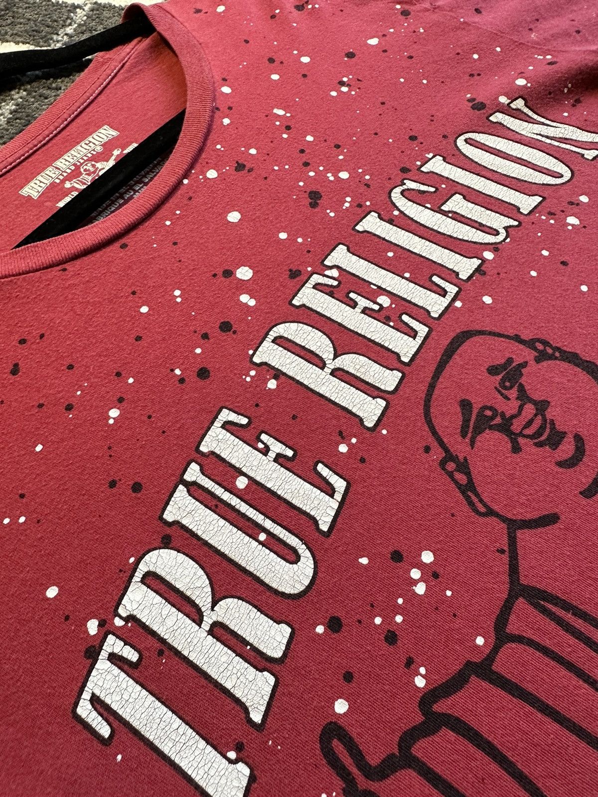 True Religion × Vintage Rare💥True Religion Big Logo Splatter Painter T-Shirt vintage Size US M / EU 48-50 / 2 - 4 Thumbnail
