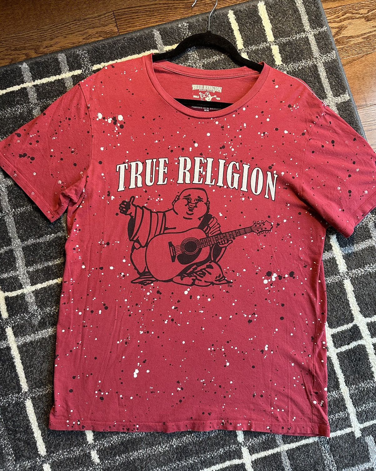 True Religion × Vintage Rare💥True Religion Big Logo Splatter Painter T-Shirt vintage Size US M / EU 48-50 / 2 - 1 Thumbnail