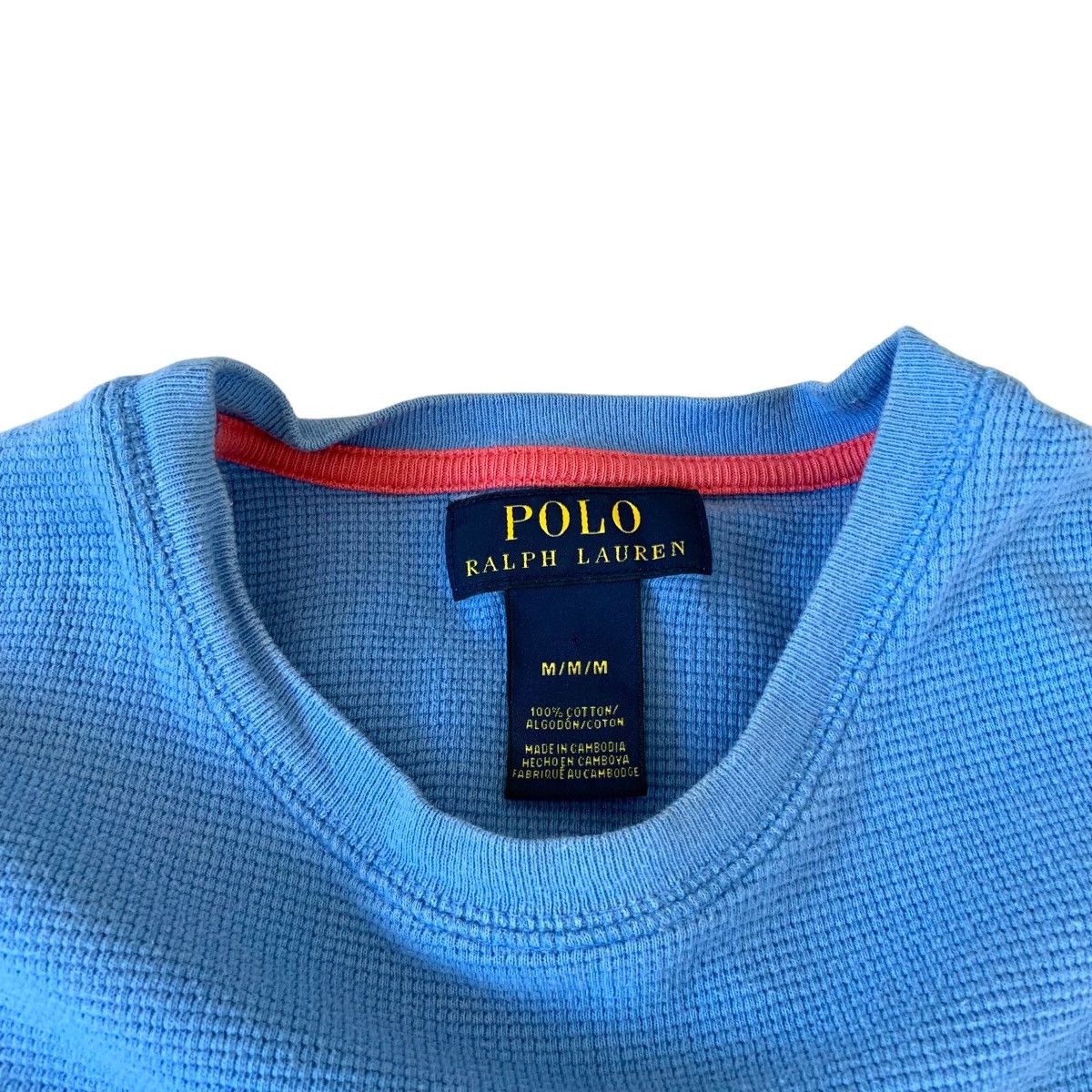 Other Polo Ralph Lauren Blue/ Pink Thermal Short Sleeve T-Shirt Size US M / EU 48-50 / 2 - 6 Thumbnail