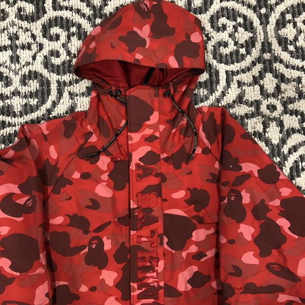 Bape Og Bape Red Camo Snowboarding Jacket Grailed 6986