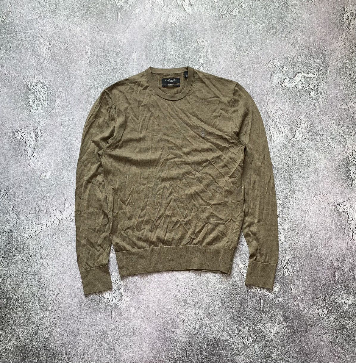 Allsaints × Vintage Allsaints XL 100% merino sweater knitwear sweatshirt raglan Size US XL / EU 56 / 4 - 4 Thumbnail
