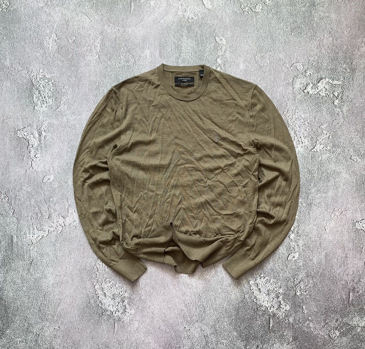 Allsaints × Vintage Allsaints XL 100% merino sweater knitwear sweatshirt raglan Size US XL / EU 56 / 4 - 1 Thumbnail