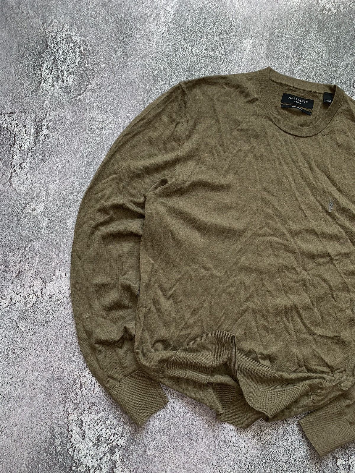 Allsaints × Vintage Allsaints XL 100% merino sweater knitwear sweatshirt raglan Size US XL / EU 56 / 4 - 2 Thumbnail