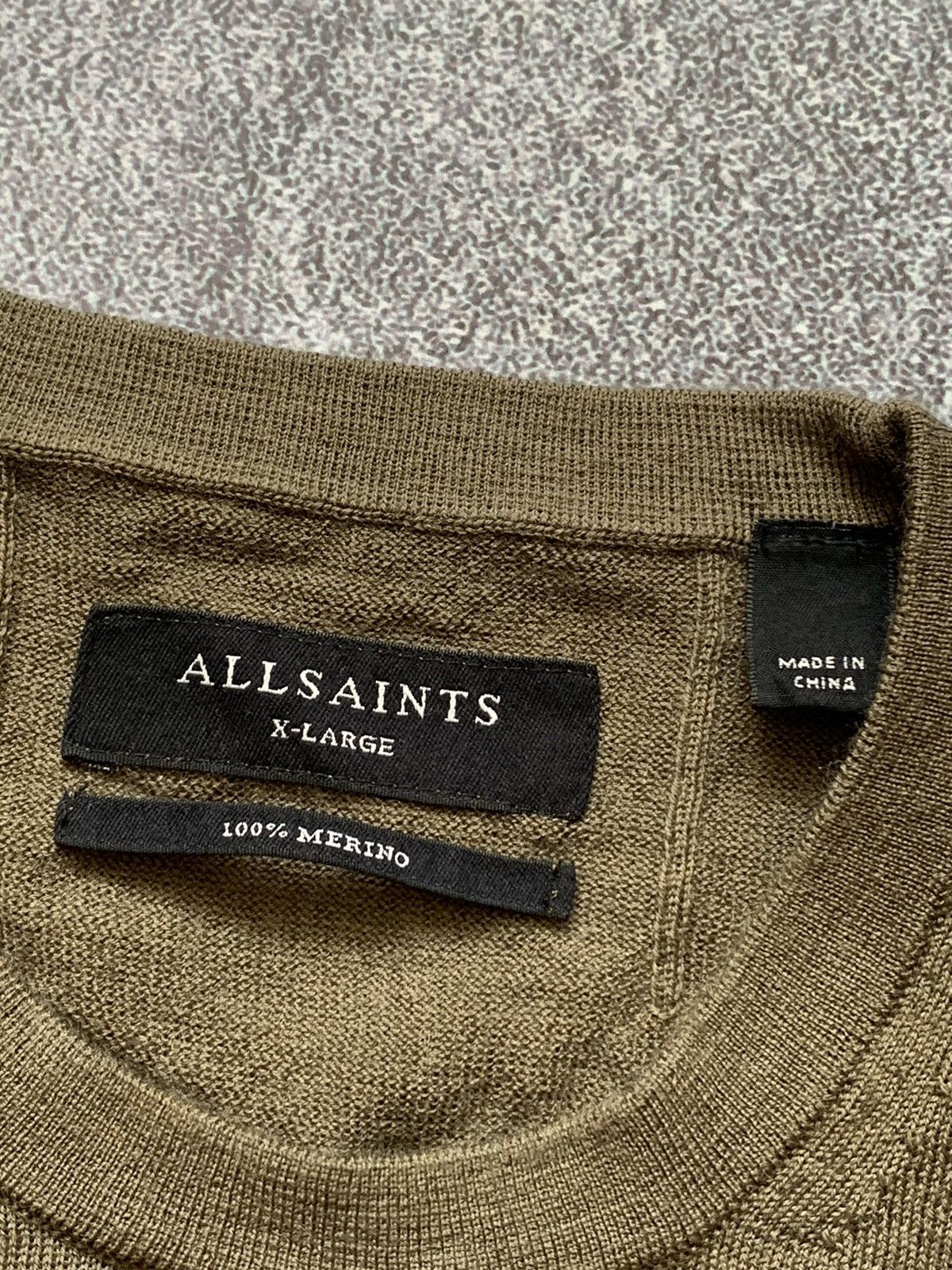 Allsaints × Vintage Allsaints XL 100% merino sweater knitwear sweatshirt raglan Size US XL / EU 56 / 4 - 6 Thumbnail