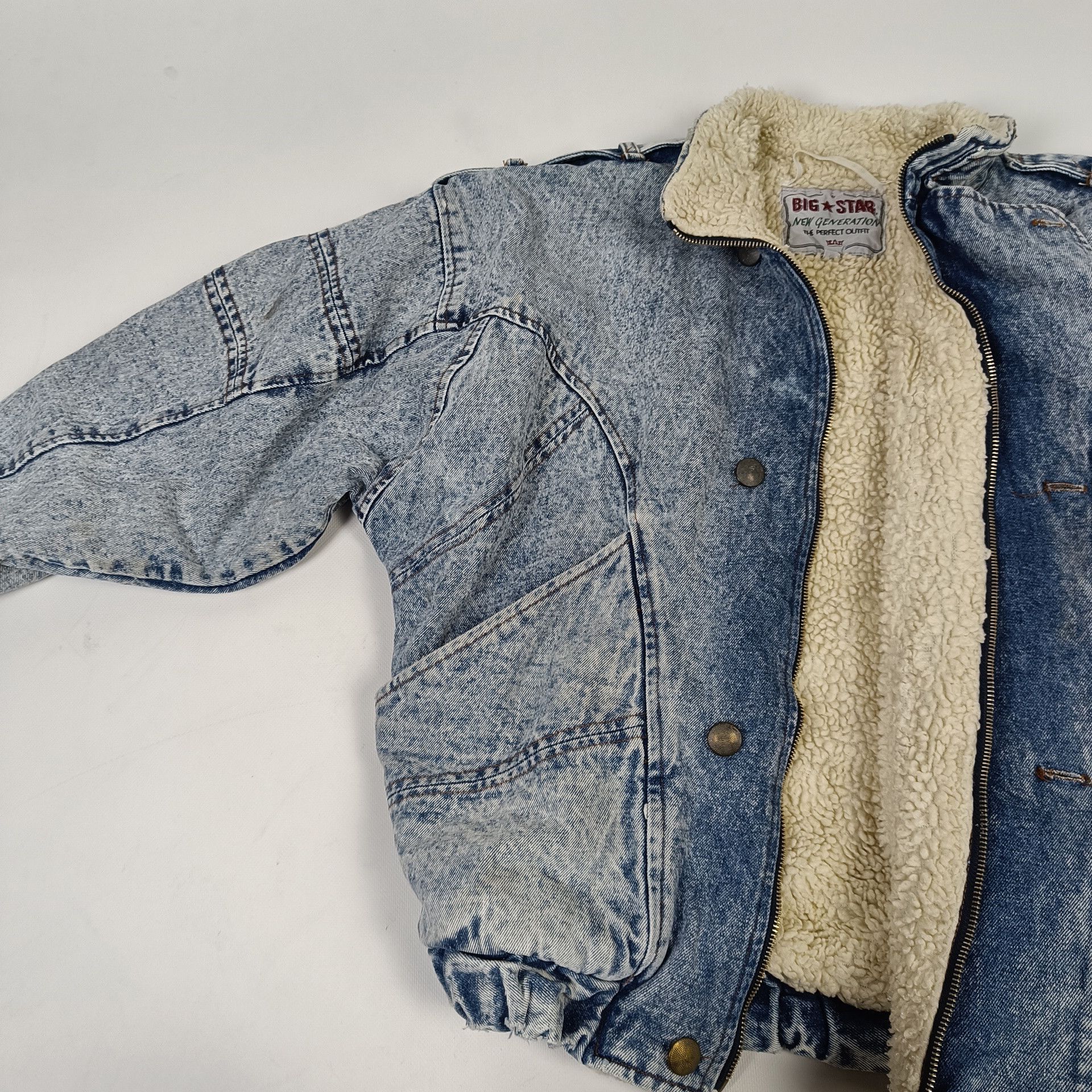 Vintage Vintage Sherpa/Fleece Lined Denim Jean Jacket Size US M / EU 48-50 / 2 - 4 Thumbnail