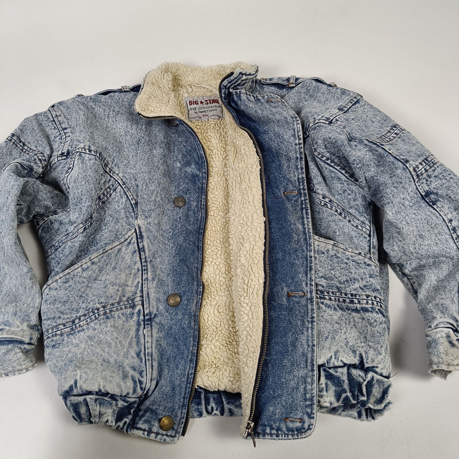 Vintage Vintage Sherpa/Fleece Lined Denim Jean Jacket Size US M / EU 48-50 / 2 - 3 Thumbnail