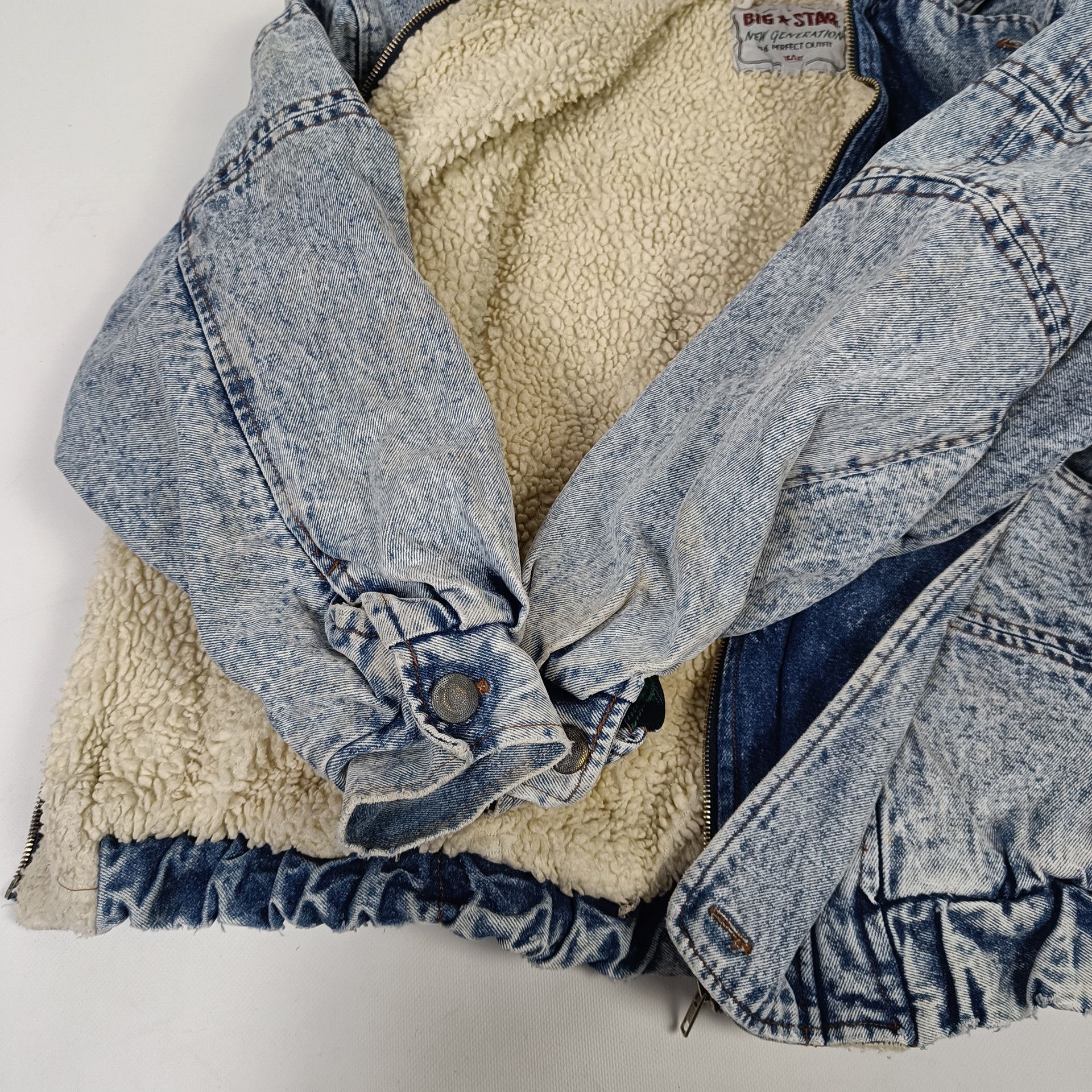 Vintage Vintage Sherpa/Fleece Lined Denim Jean Jacket Size US M / EU 48-50 / 2 - 7 Thumbnail