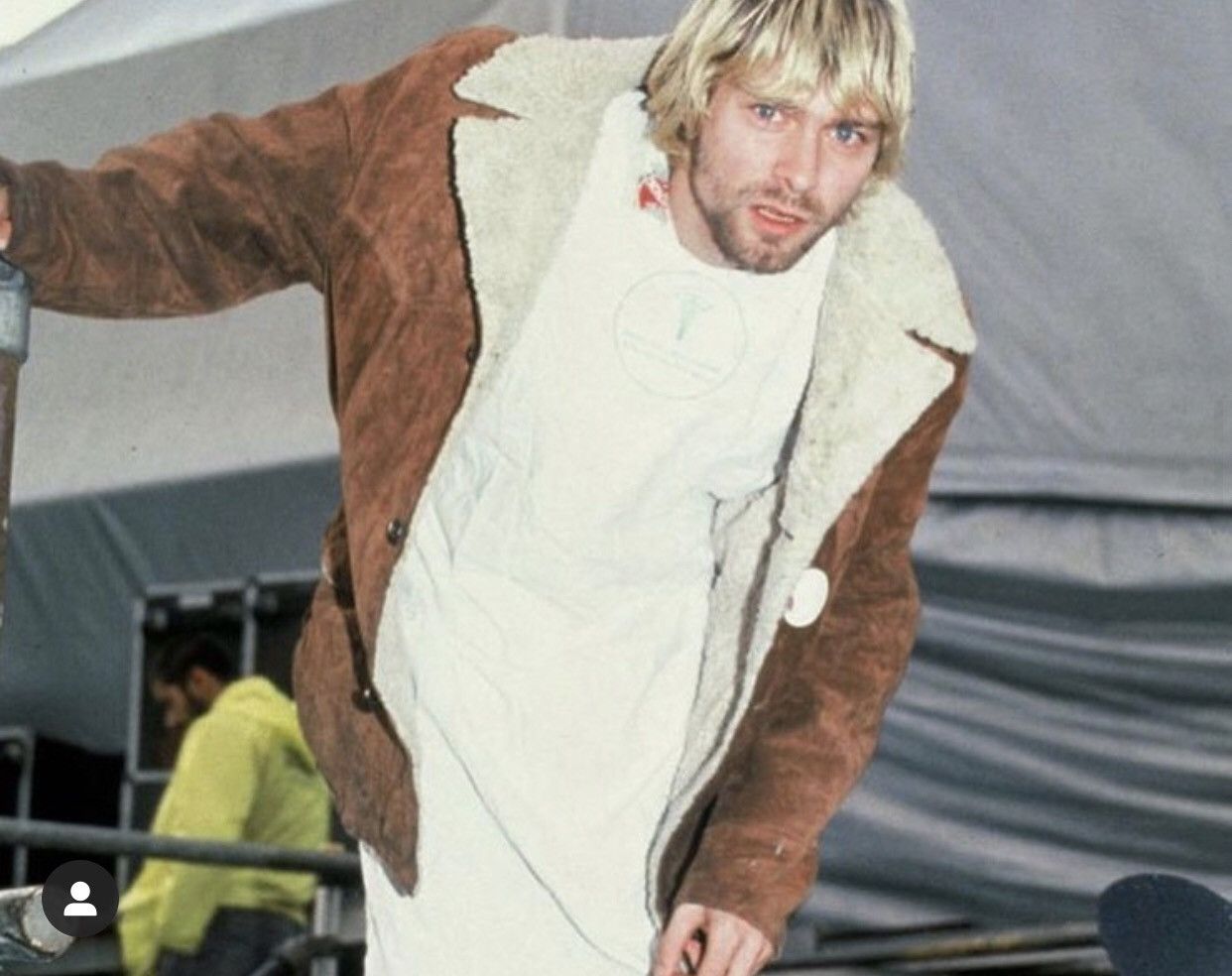 Vintage 70's Wrangler Long Jacket Sherpa Lining Kurt Cobain