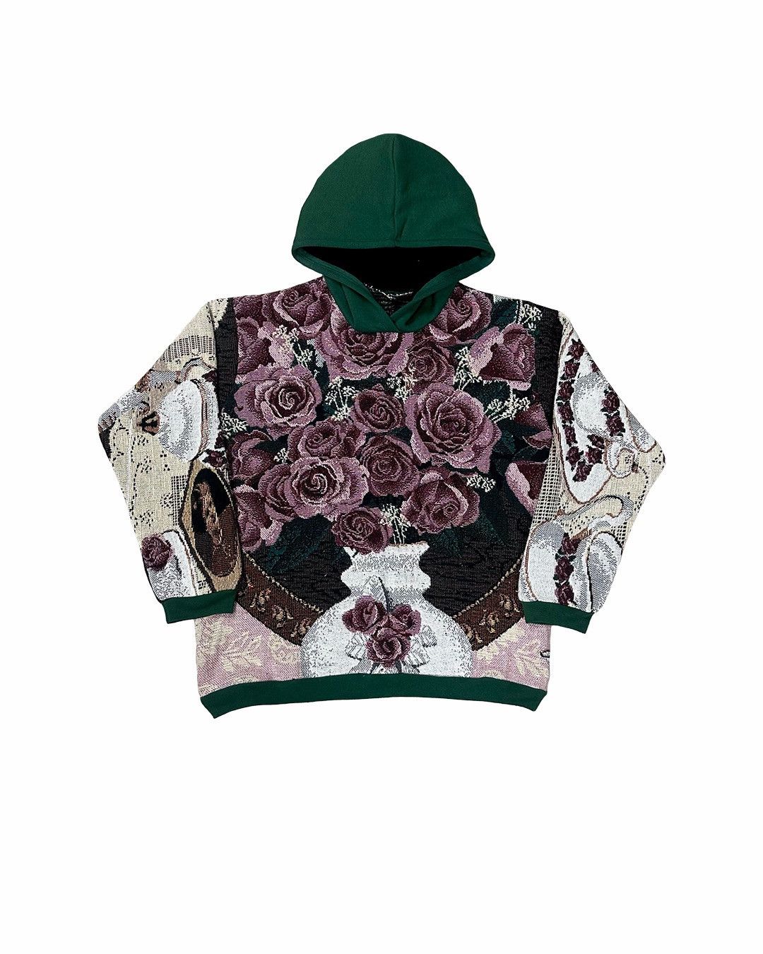 1 Of 1 × Custom Sweatshirt × Streetwear FLORAL TAPESTRY HOODIE | Grailed