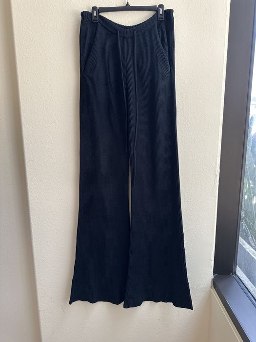 Japanese Brand Exaggerated wide leg flare knit pants | Grailed