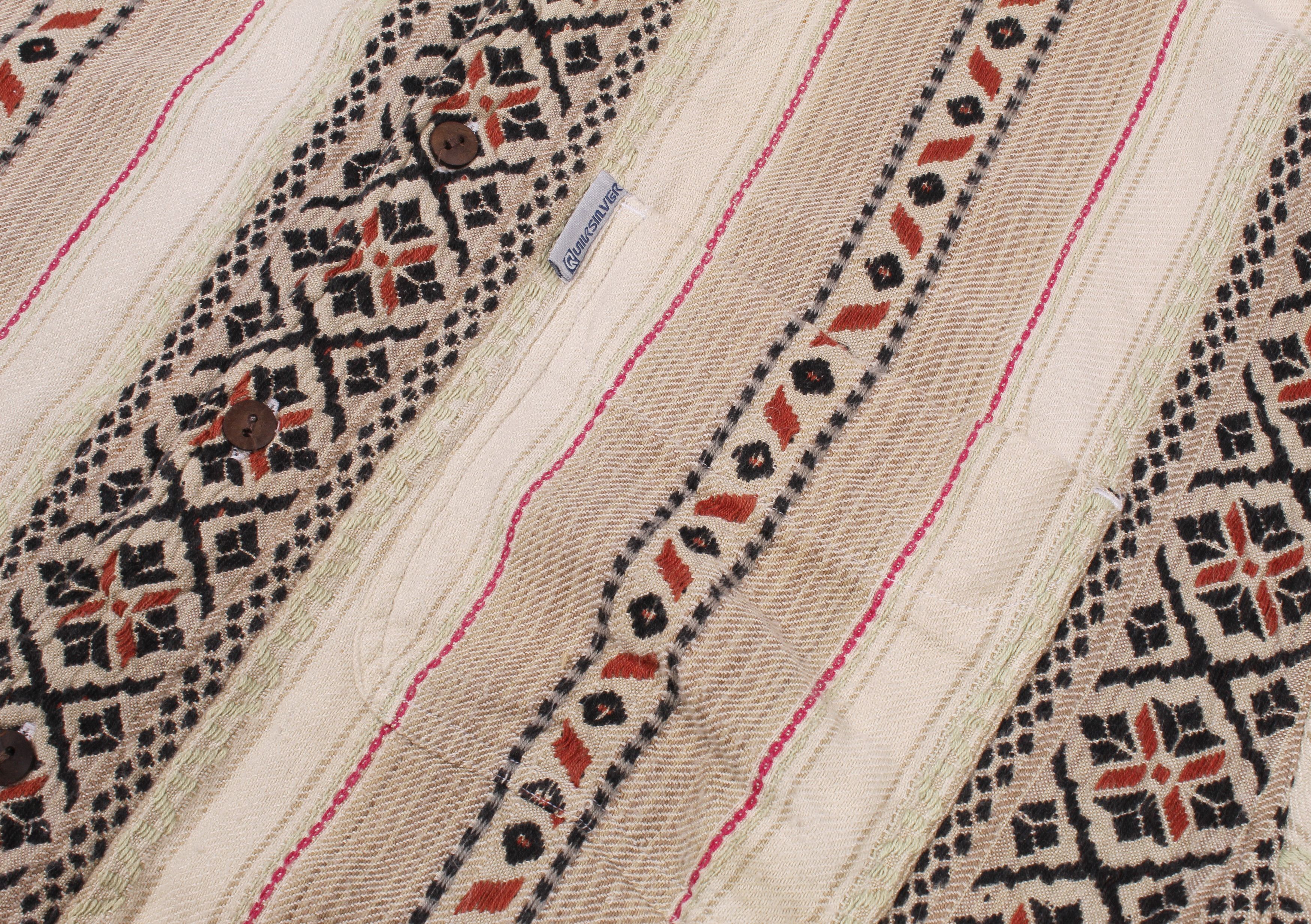 Quicksilver × Quiksilver Vintage Y2K Quiksilver Knitted Short Sleeve Shirt Size US L / EU 52-54 / 3 - 3 Thumbnail
