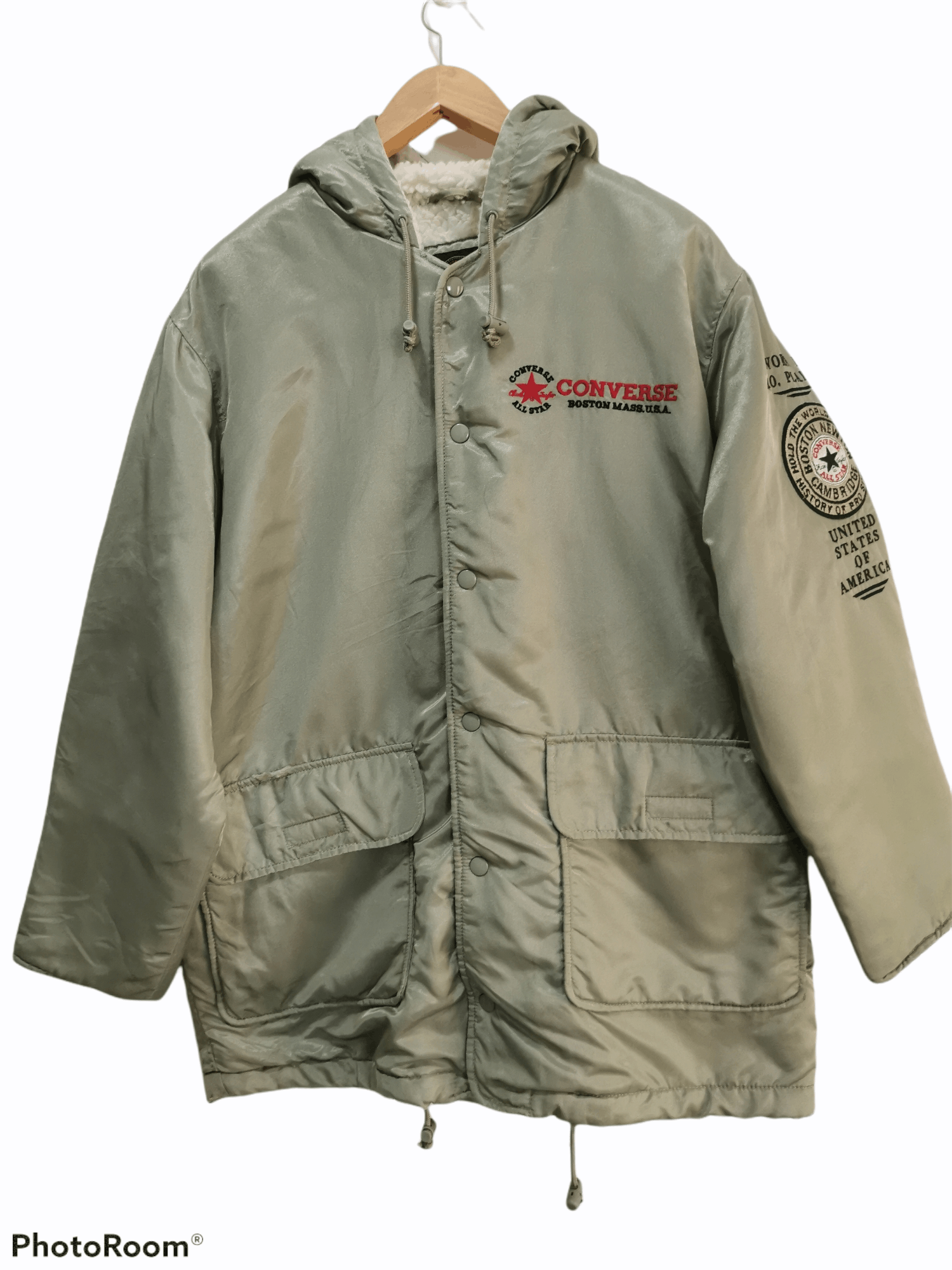 Converse × Vintage Converse Chuck Taylor Sherpa Lining Jacket Size US L / EU 52-54 / 3 - 3 Thumbnail