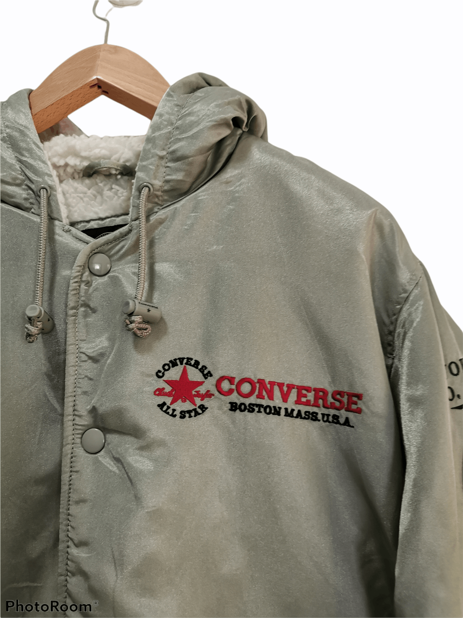 Converse × Vintage Converse Chuck Taylor Sherpa Lining Jacket Size US L / EU 52-54 / 3 - 6 Thumbnail