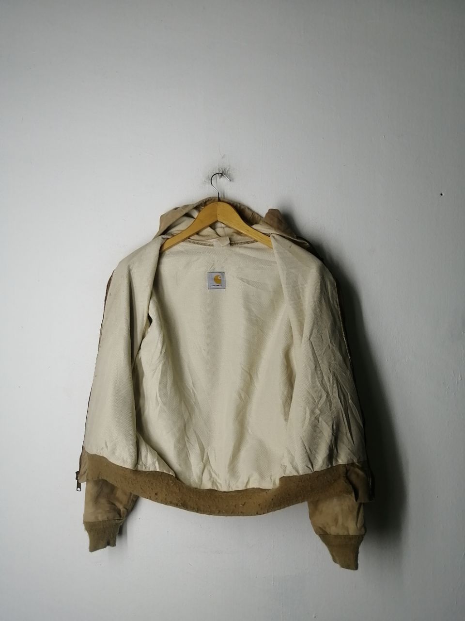 Carhartt Light Brown Carhartt Zipper Jacket with Hood Size US S / EU 44-46 / 1 - 4 Thumbnail