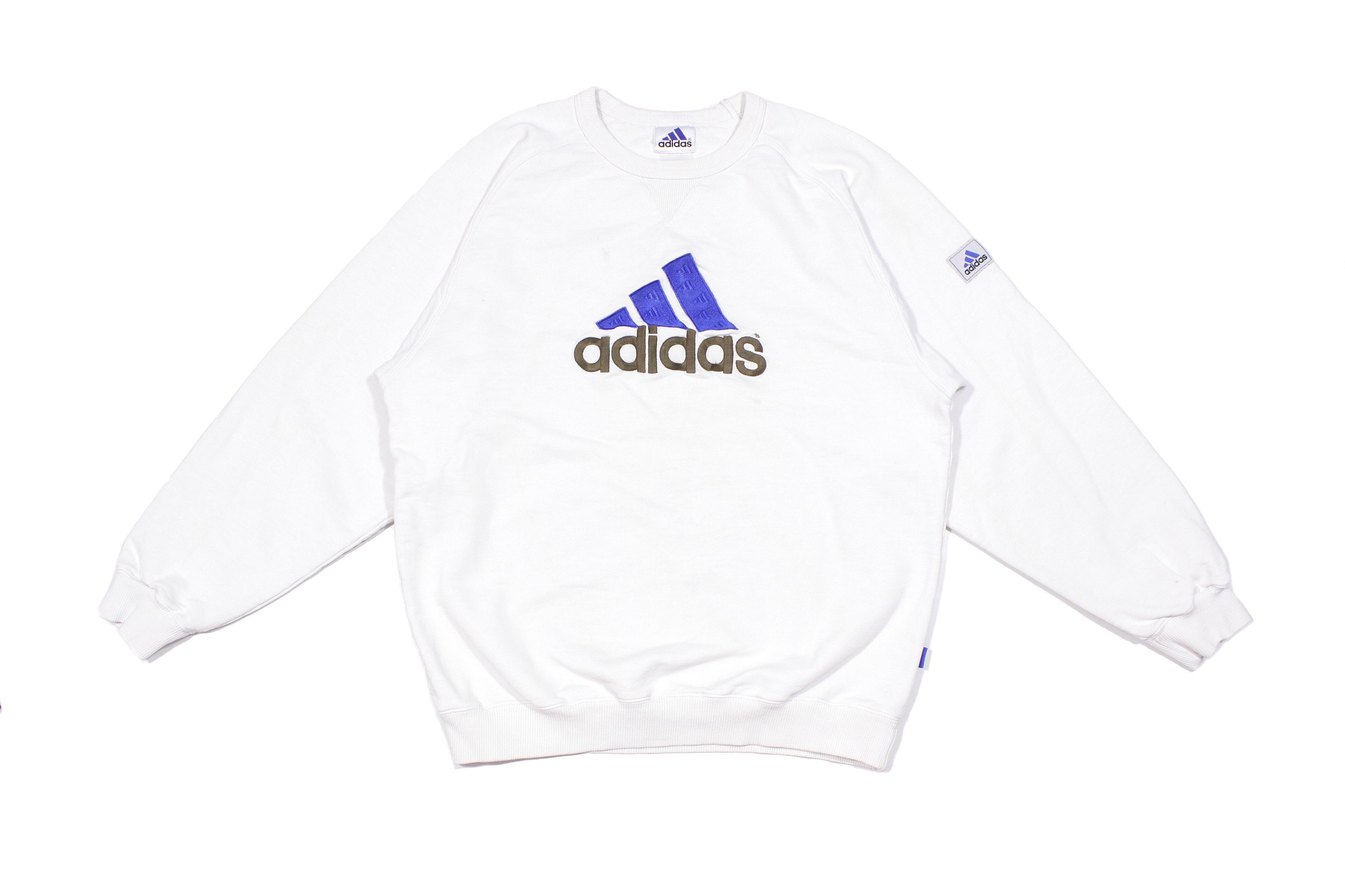 Adidas 90S Big Logo Sweatshirt Size US M / EU 48-50 / 2 - 1 Thumbnail
