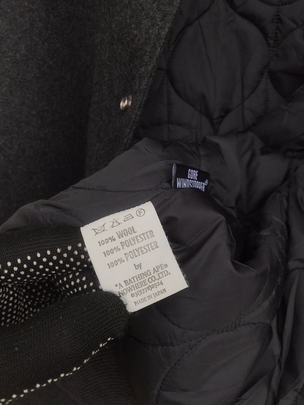 Bape × Goretex RARE Bathing Ape x Goretex varsity wool Single “B” Logo Size US XL / EU 56 / 4 - 14 Thumbnail