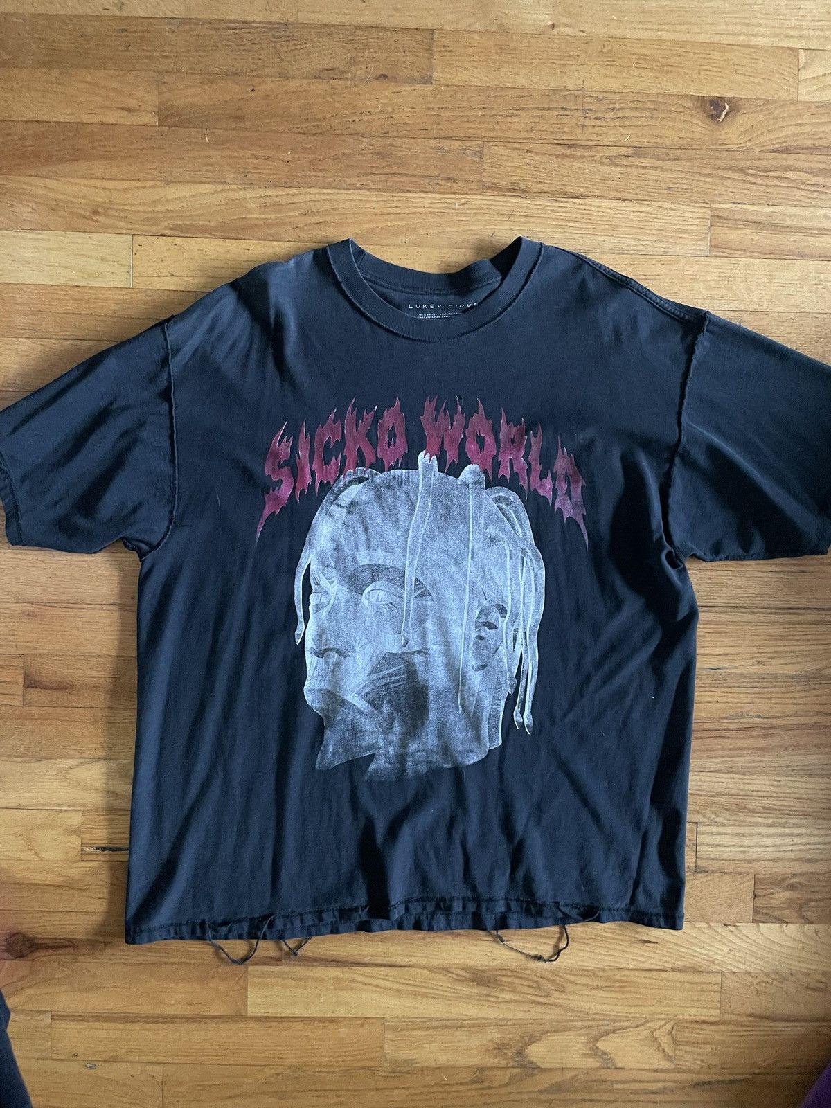 Travis Scott Luke Vicious Travis Scott Sicko World Tee | Grailed