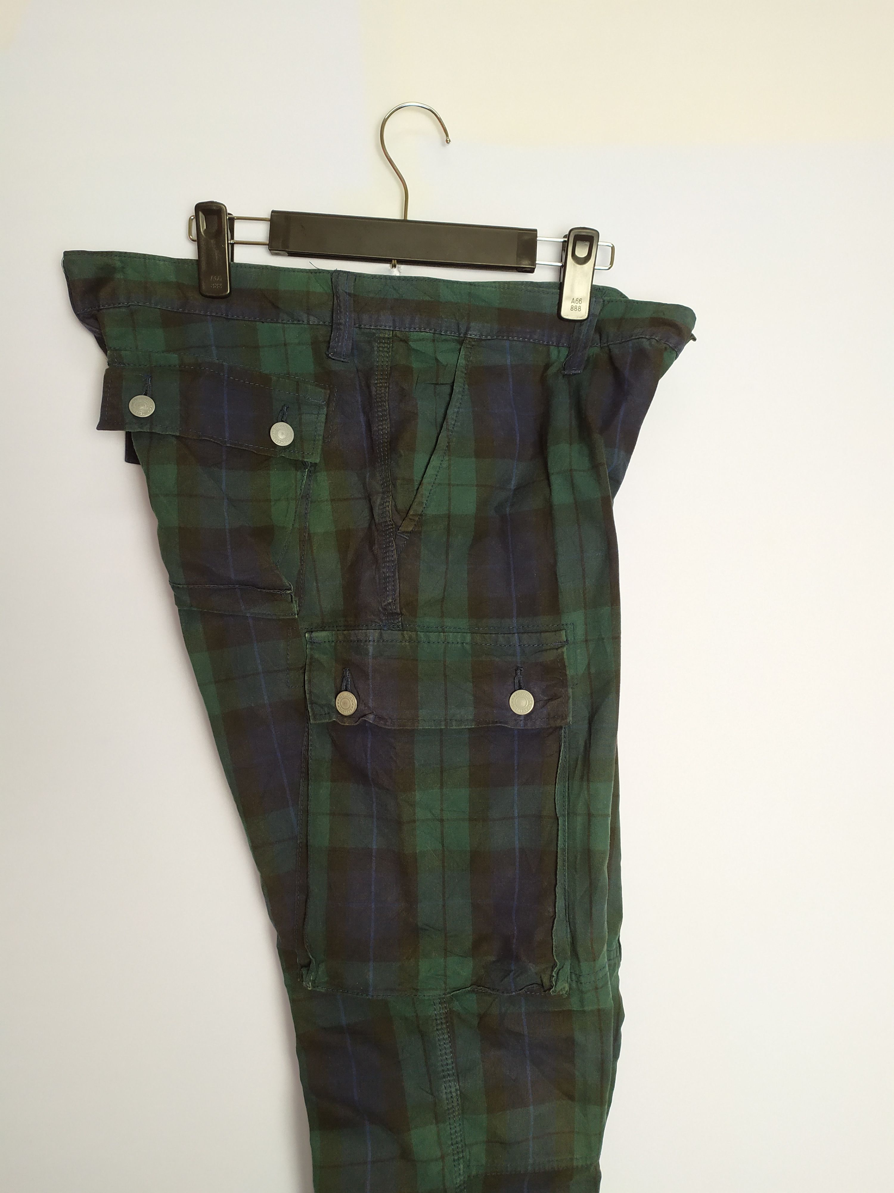 Flannel × Japanese Brand ACOUSTIC CHECKERED CARGO PANTS MULTIPOCKET TACTICAL Size US 36 / EU 52 - 15 Thumbnail