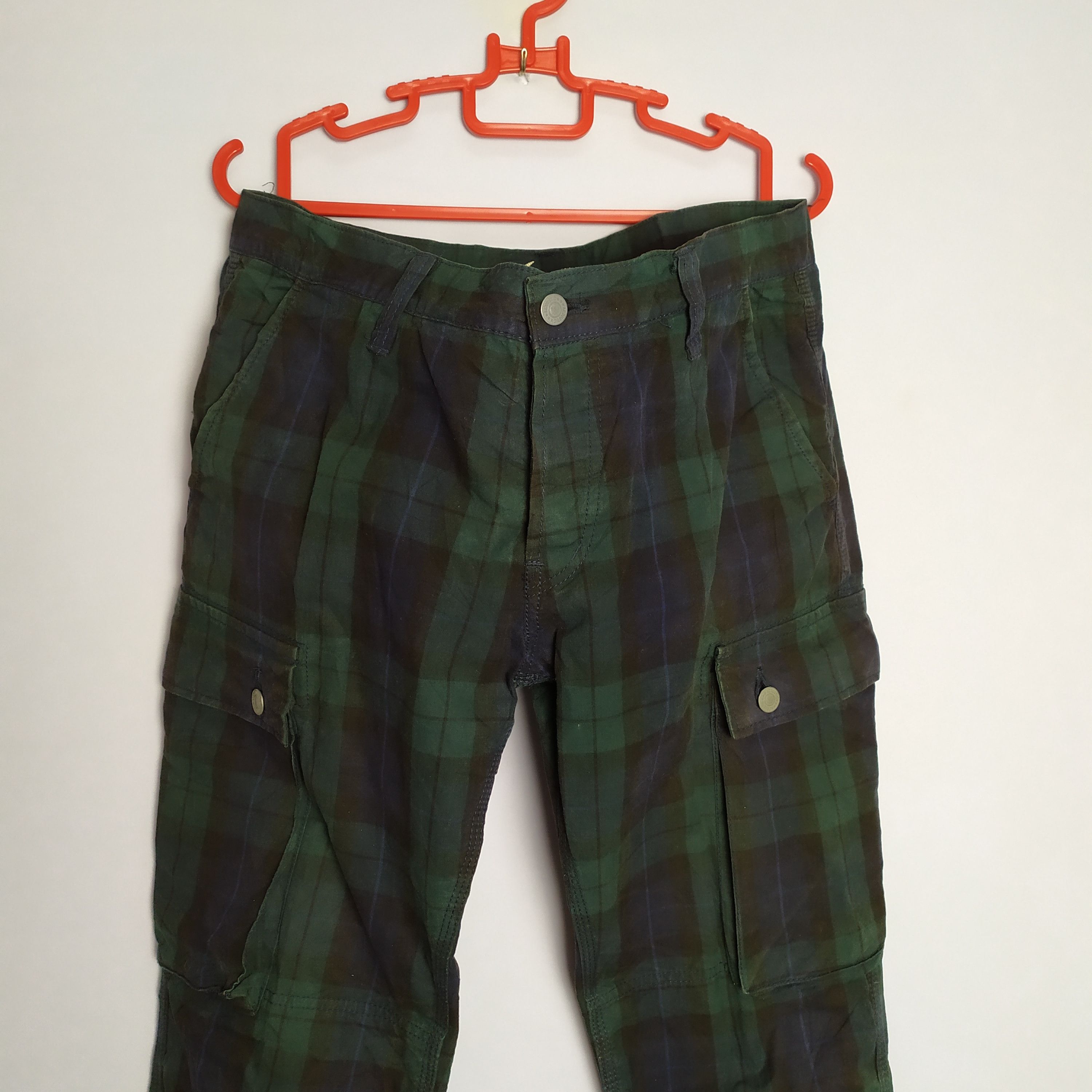 Flannel × Japanese Brand ACOUSTIC CHECKERED CARGO PANTS MULTIPOCKET TACTICAL Size US 36 / EU 52 - 6 Thumbnail