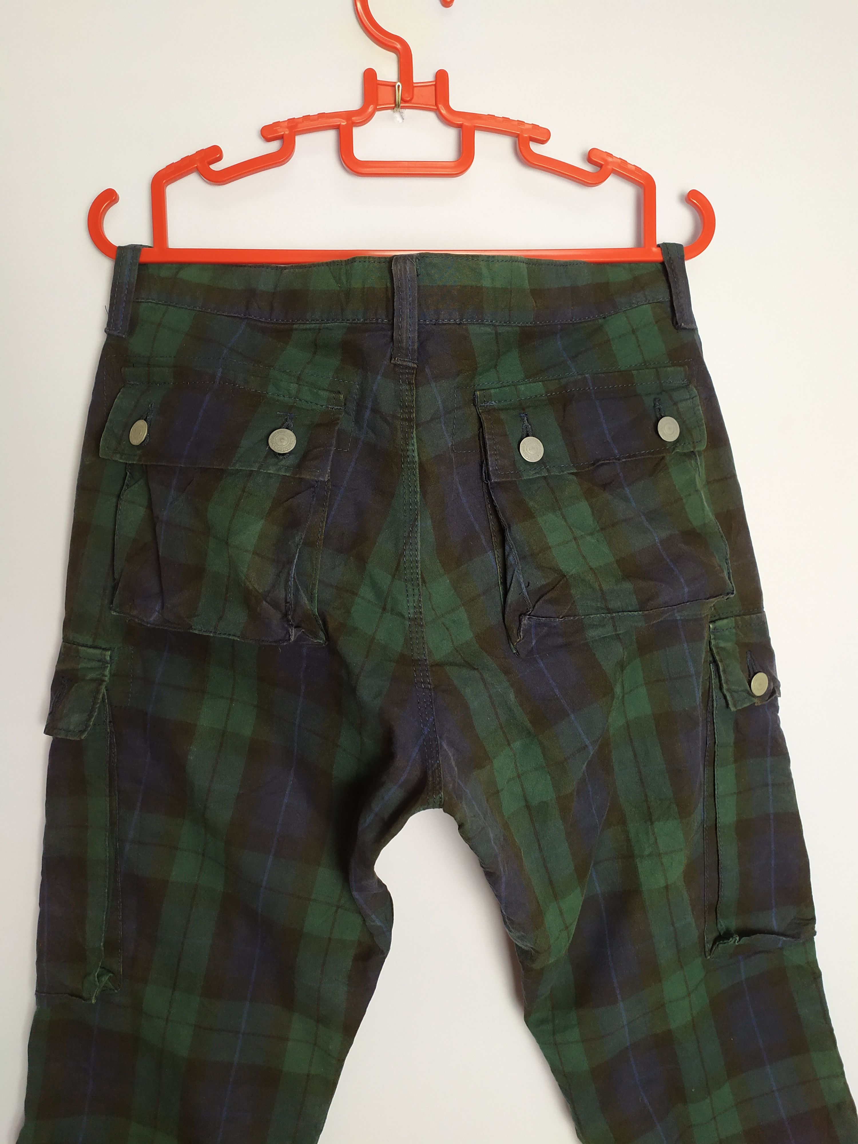 Flannel × Japanese Brand ACOUSTIC CHECKERED CARGO PANTS MULTIPOCKET TACTICAL Size US 36 / EU 52 - 12 Thumbnail