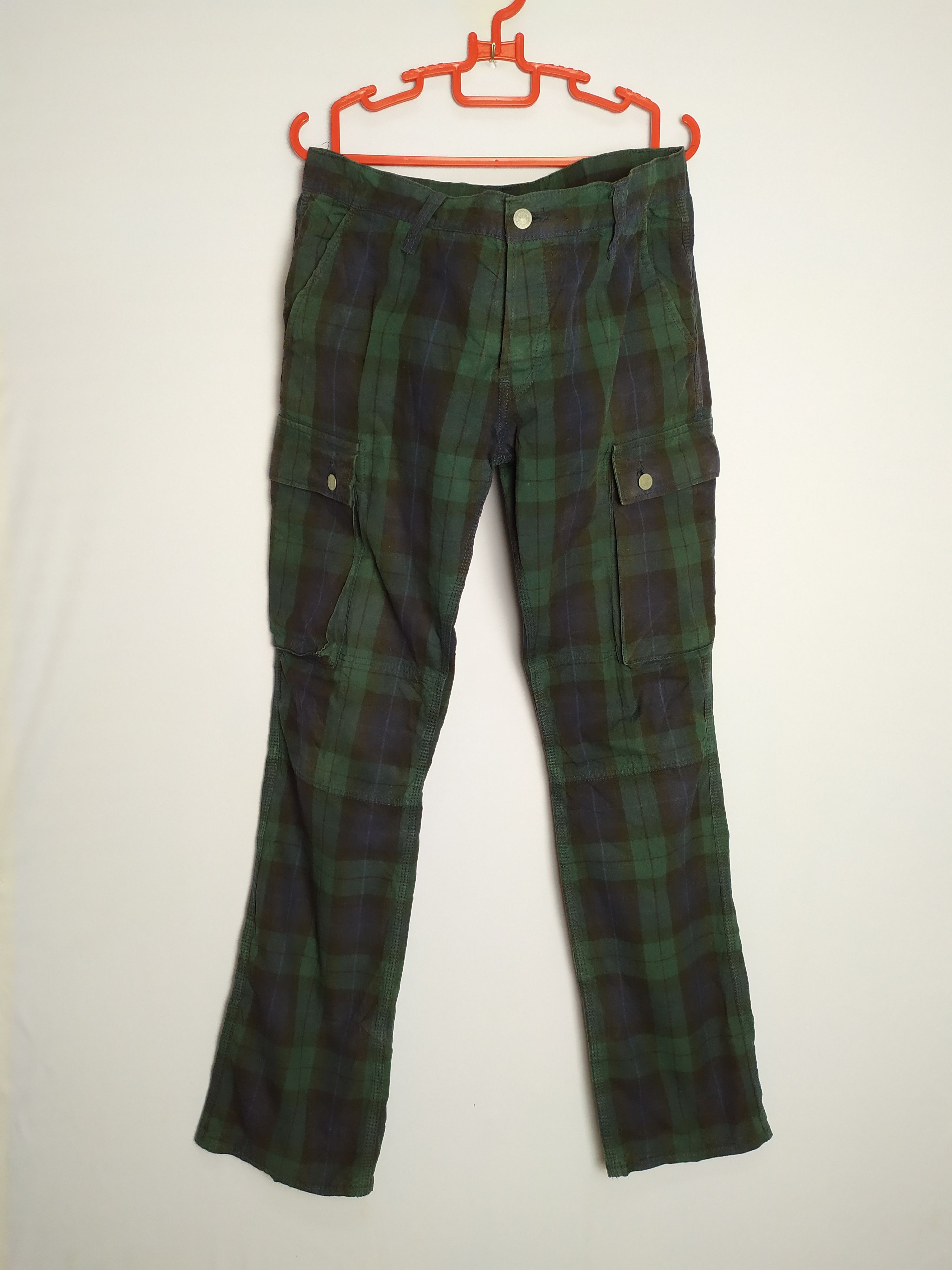Flannel × Japanese Brand ACOUSTIC CHECKERED CARGO PANTS MULTIPOCKET TACTICAL Size US 36 / EU 52 - 1 Thumbnail