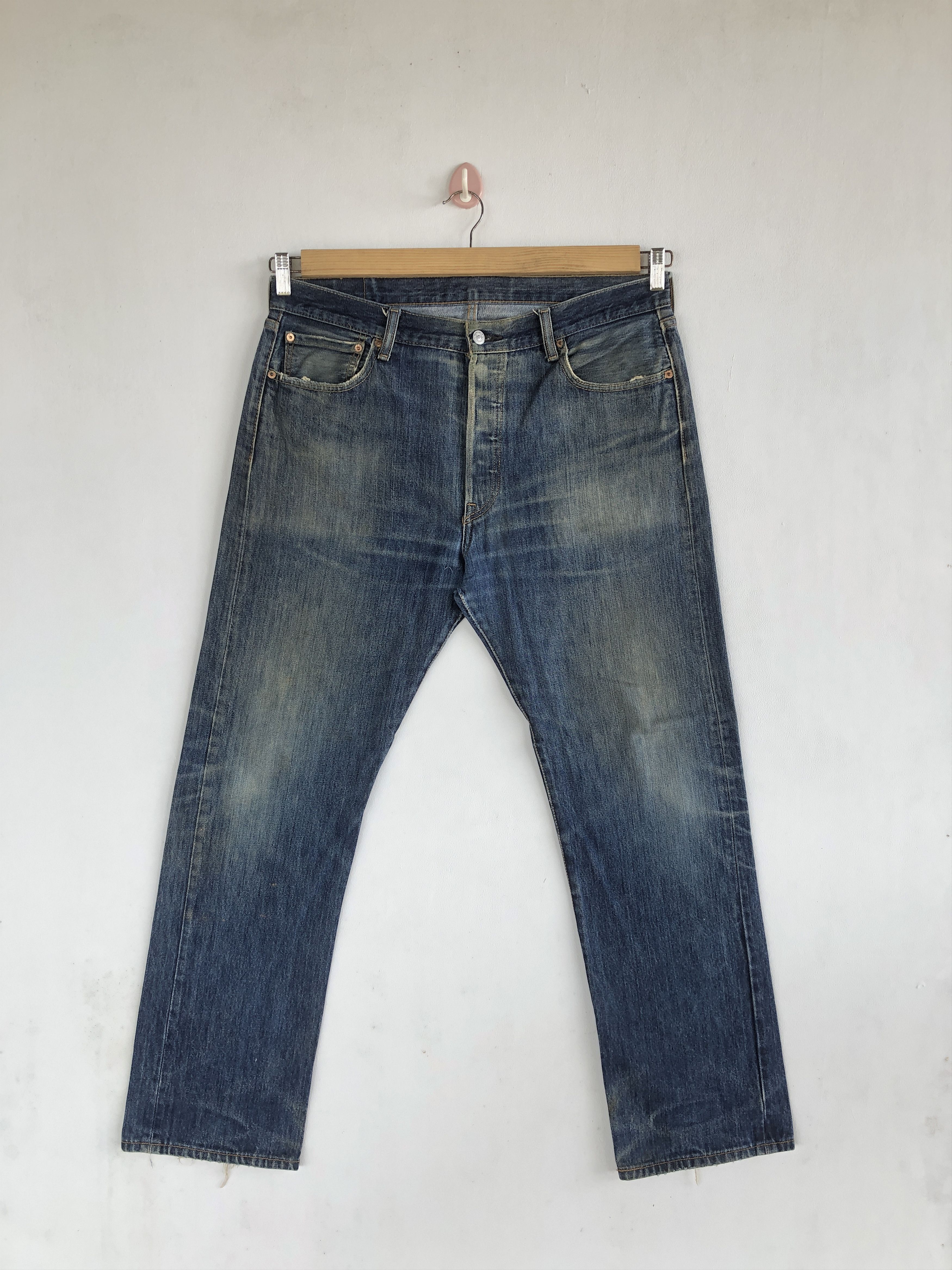 Vintage Levis 501 Stonewash Jeans Levi's Distressed Denim