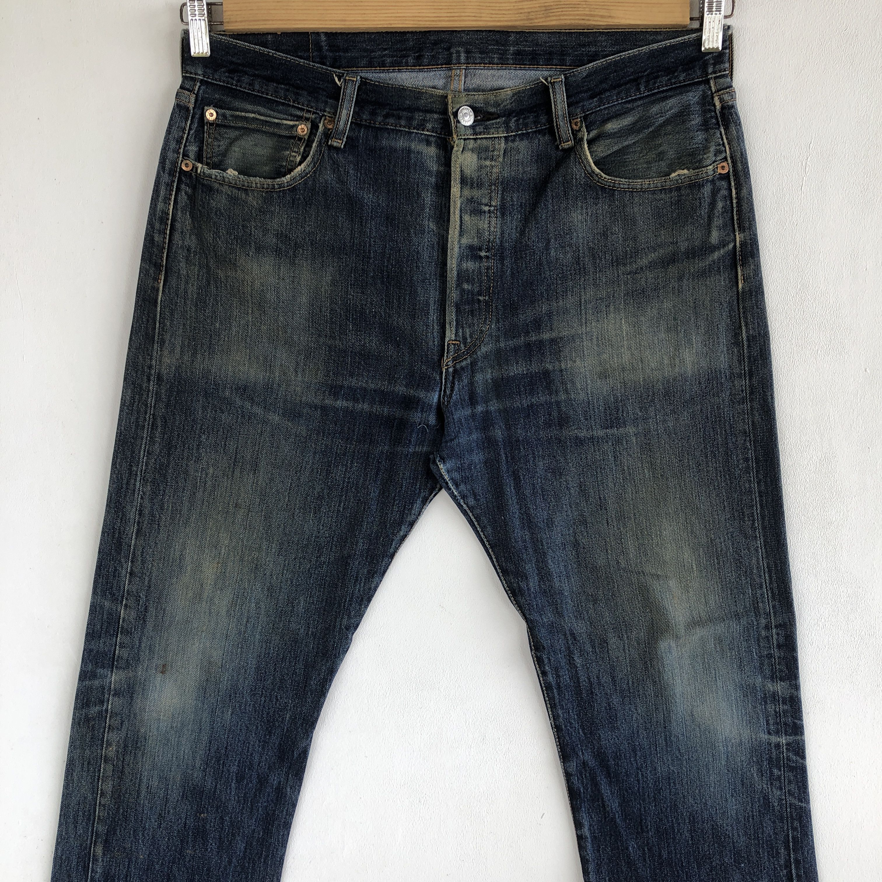 Levi's Vintage Levis 501 Stonewash Jeans Levi's Distressed Denim Size US 36 / EU 52 - 5 Thumbnail